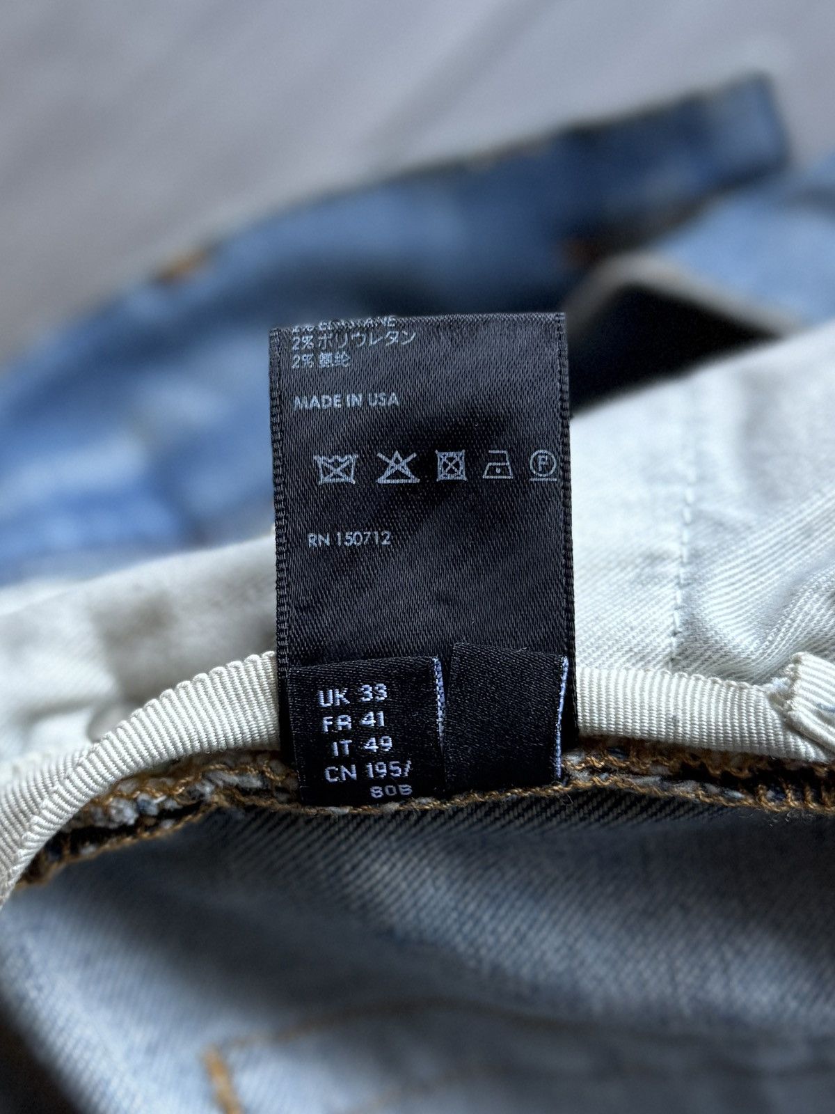 Amiri Amiri MX2 Indigo/Orange Flannel Denim Size US 33 - 15 Thumbnail