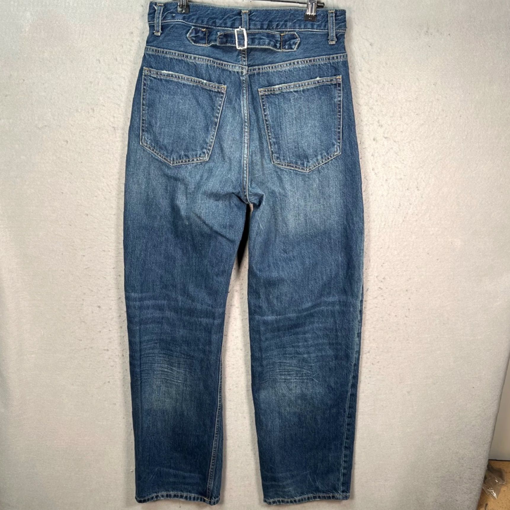 Zara Zara Womens Jeans Buckle Back High-Waisted Straight-Leg Blue Denim 4 Adult Womens 28 in Zip 5-Pocket USA 90s Vintage N/A Size 27" / US 4 / IT 40 - 2 Thumbnail