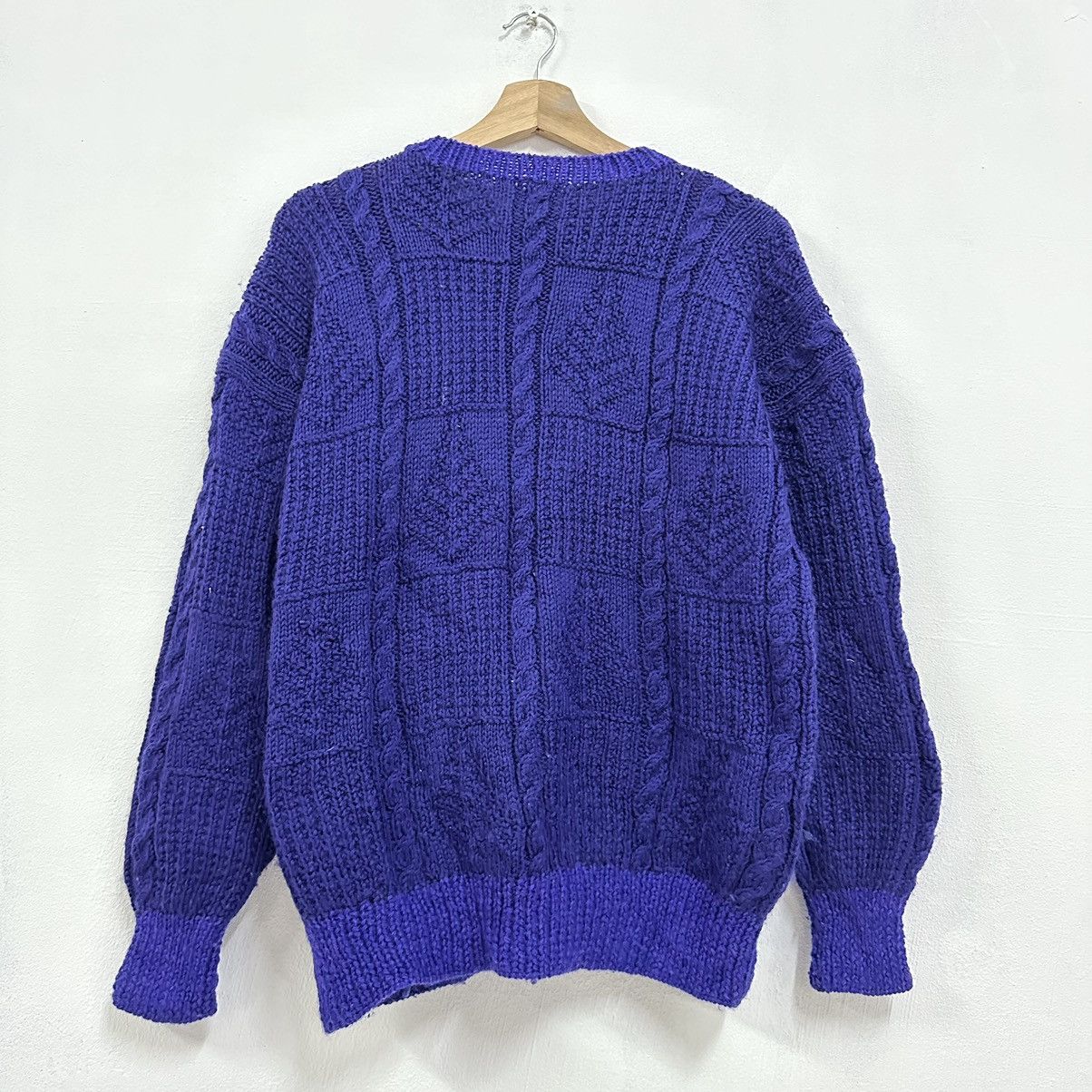 Aran Isles Knitwear × Japanese Brand × Vintage Vintage Purple Japan Knitwear Sweater Jumper Size US M / EU 48-50 / 2 - 7 Thumbnail