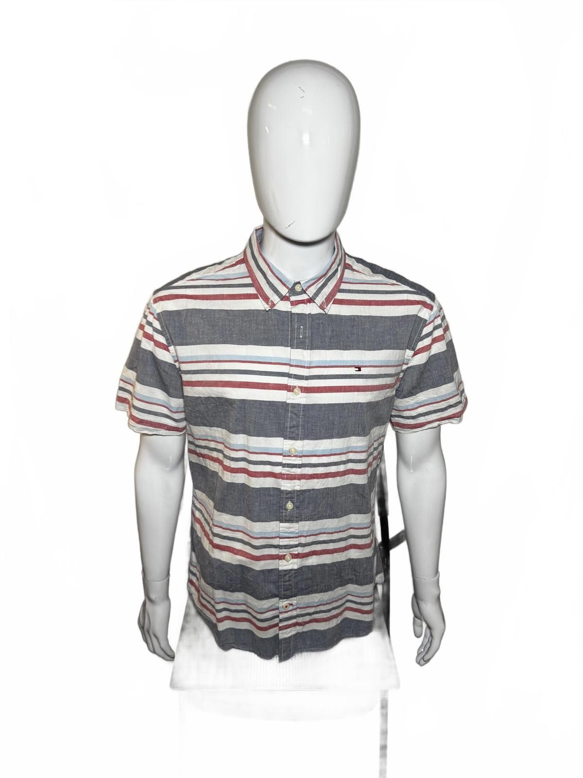 Tommy Hilfiger Stylish Striped Short-Sleeve Shirt by Tommy Hilfiger Size US L / EU 52-54 / 3 - 1 Thumbnail