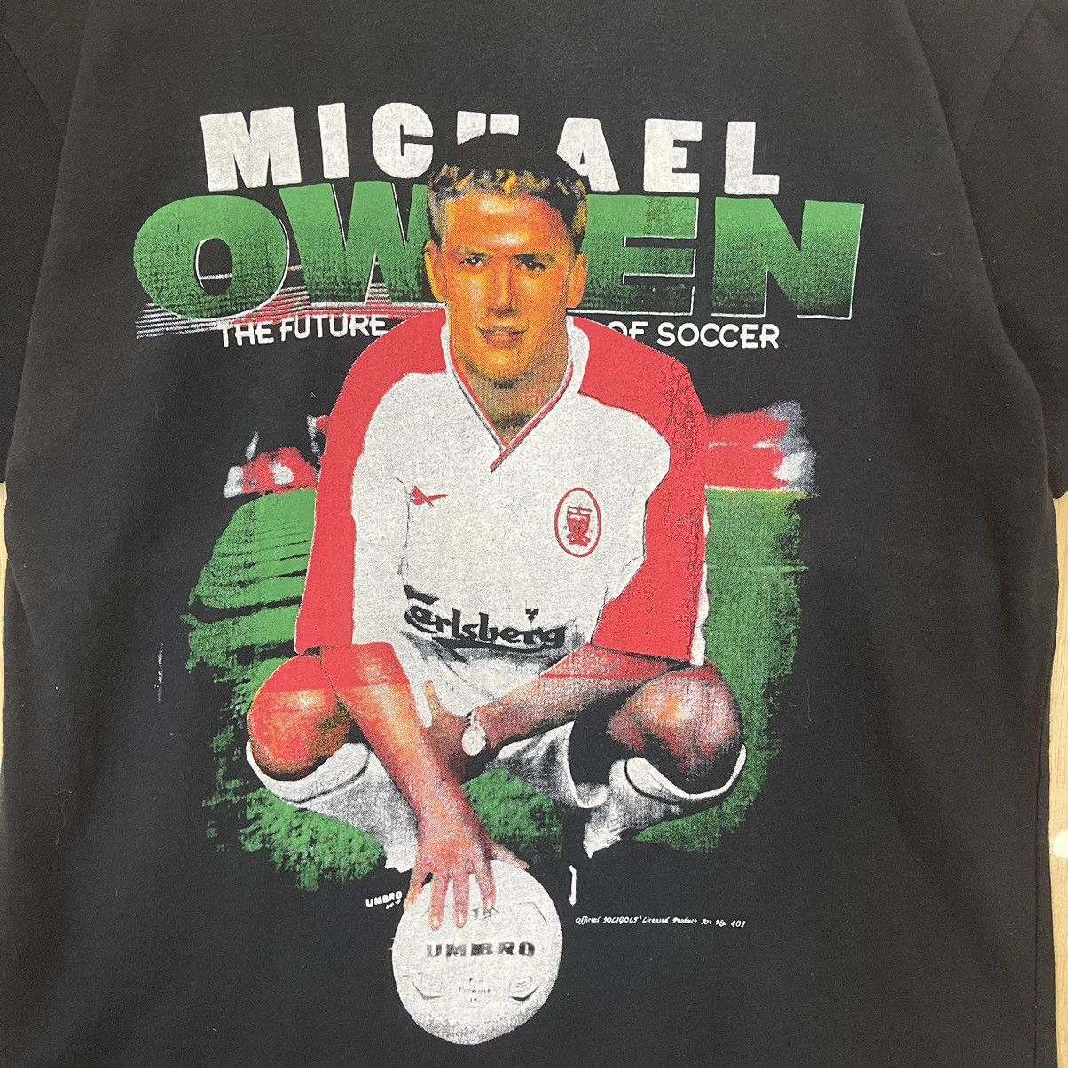 Vintage Vintage Micheal Owen Big Logo Tee Size US S / EU 44-46 / 1 - 5 Thumbnail