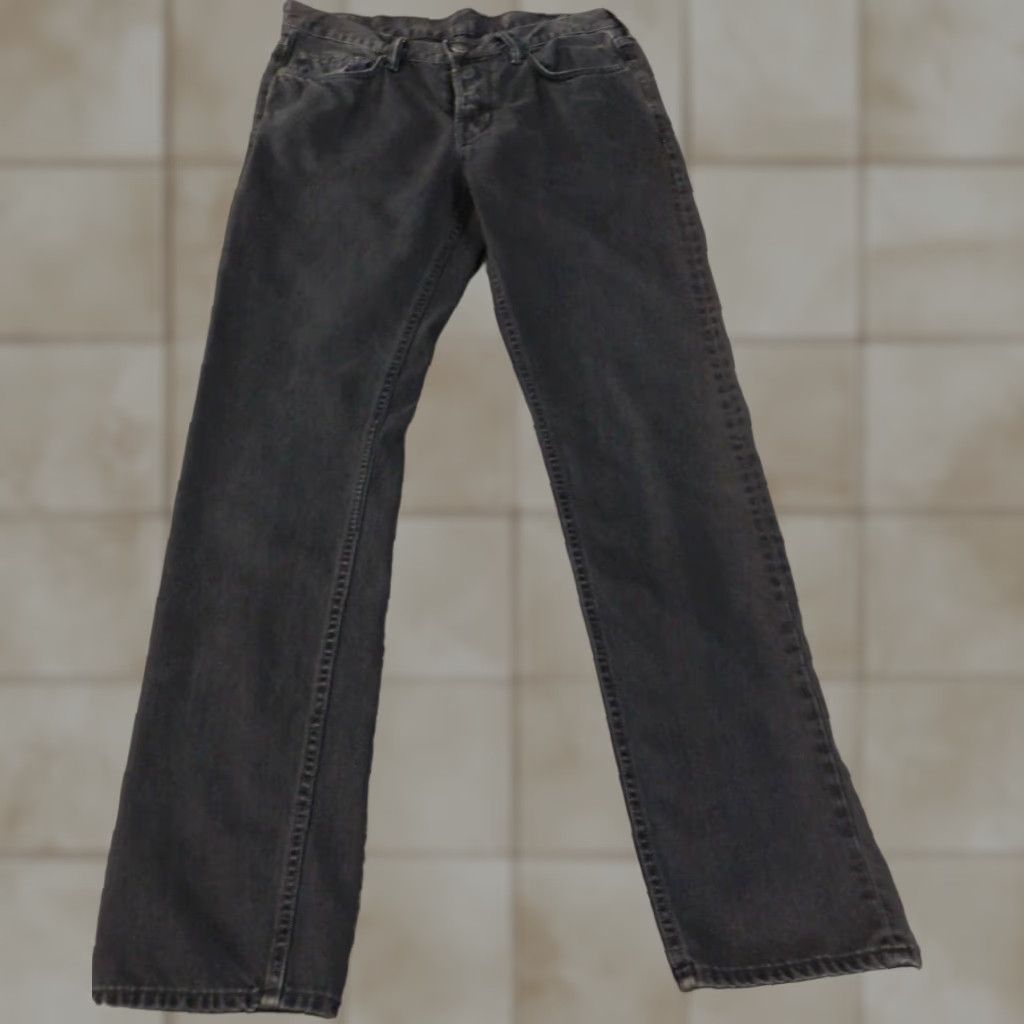 Allsaints AllSaints Jeans Men 32x30 Gray Denim Straight Middle Rise 30 Inseam Classic Fit Cowboy Pockets Zipper Closure Size US 32 / EU 48 - 1 Thumbnail