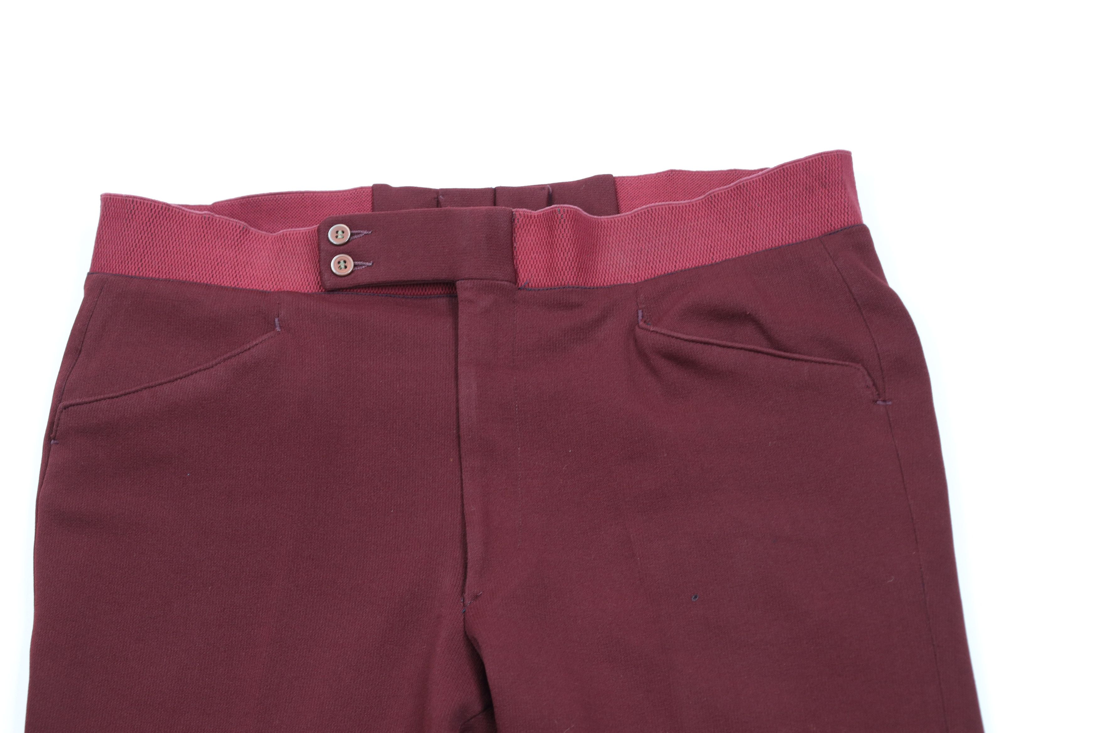 Vintage Vintage 70s Streetwear Knit Wide Leg Chino Pants Red USA Size US 36 / EU 52 - 2 Thumbnail