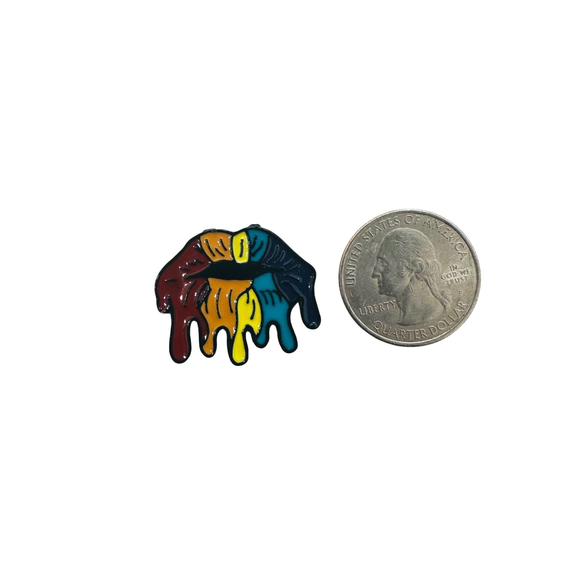 Other Cartoon Rainbow Lip Melting Enamel Pin Colorful Badge Brooch Size ONE SIZE - 5 Thumbnail