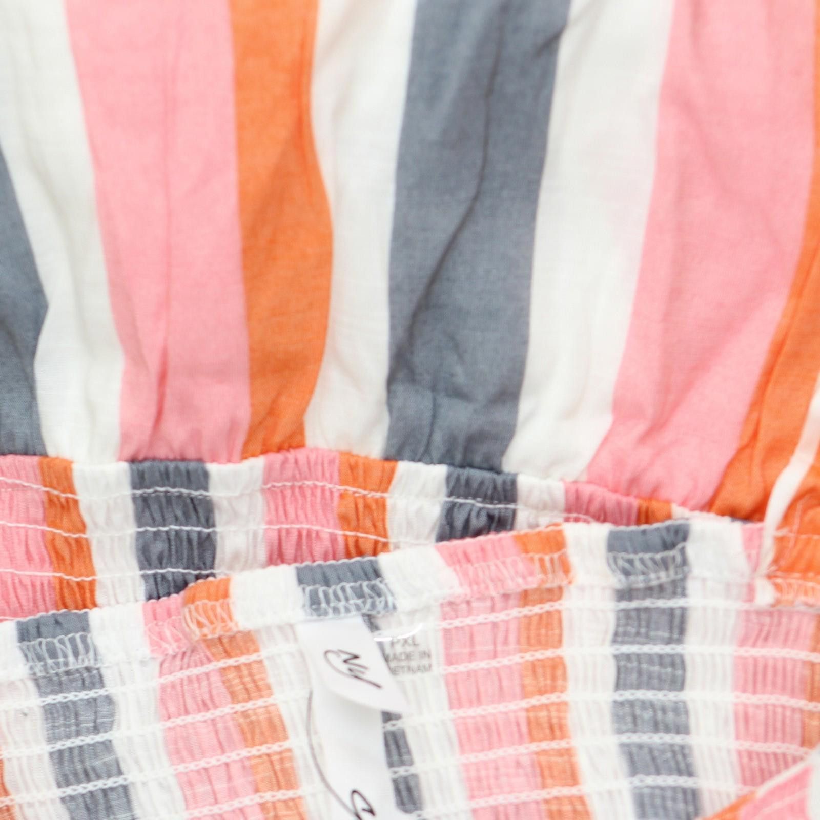 Other Nwt Ny Collection With Bodice Peach Pink Stripe Multi Pxl Size XL / US 12-14 / IT 48-50 - 4 Thumbnail