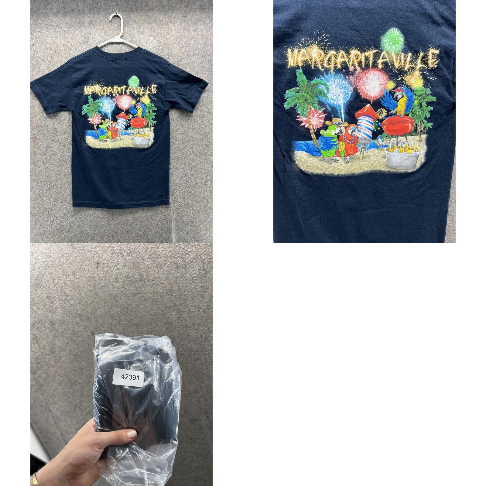 Vintage Margaritaville Shirt Mens Small Blue Orlando Logo Graphic Tee Tagless Casual Shirt Size US S / EU 44-46 / 1 - 8 Thumbnail