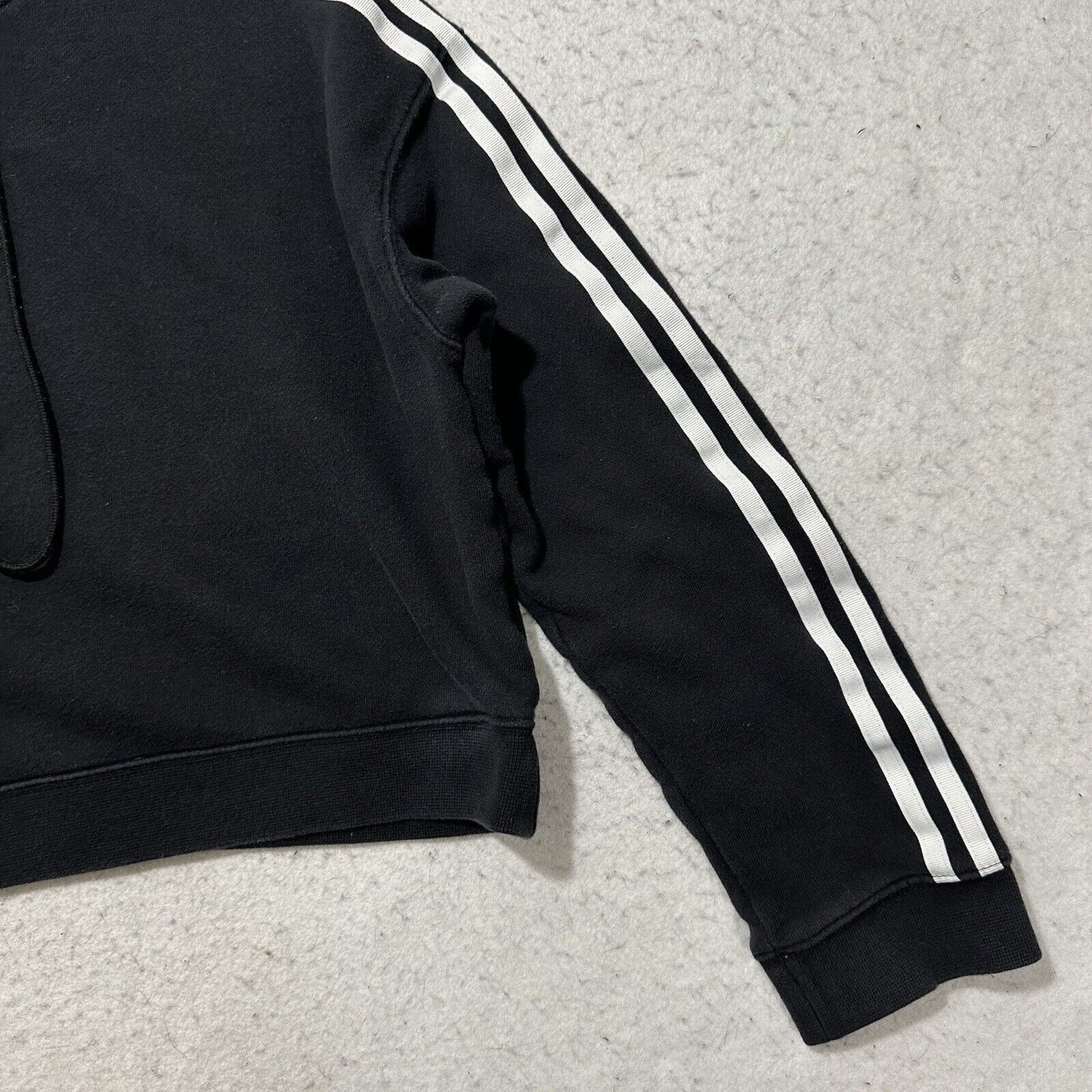 Adidas Adidas Originals Small Cropped Hoodie Black White Sweatshirt Size S / US 4 / IT 40 - 5 Thumbnail