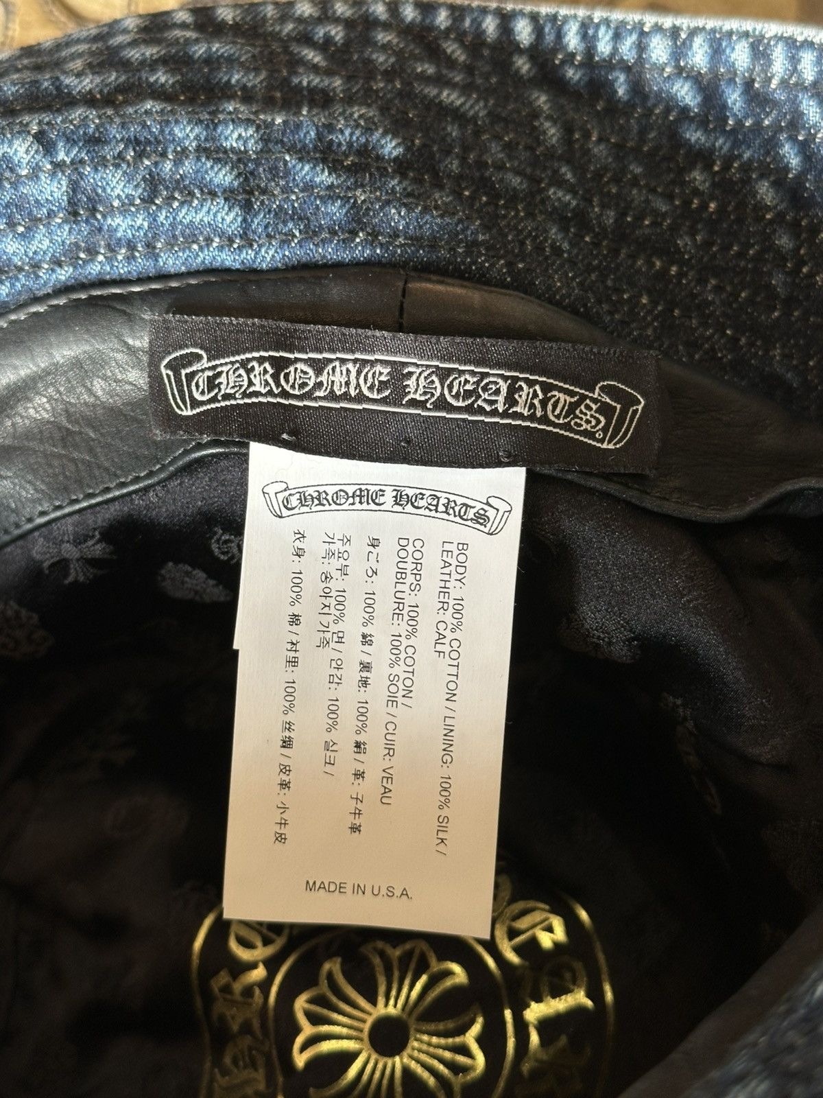 Chrome Hearts CHROME HEARTS DENIM PATCH BUCKET HAT Size ONE SIZE - 5 Thumbnail