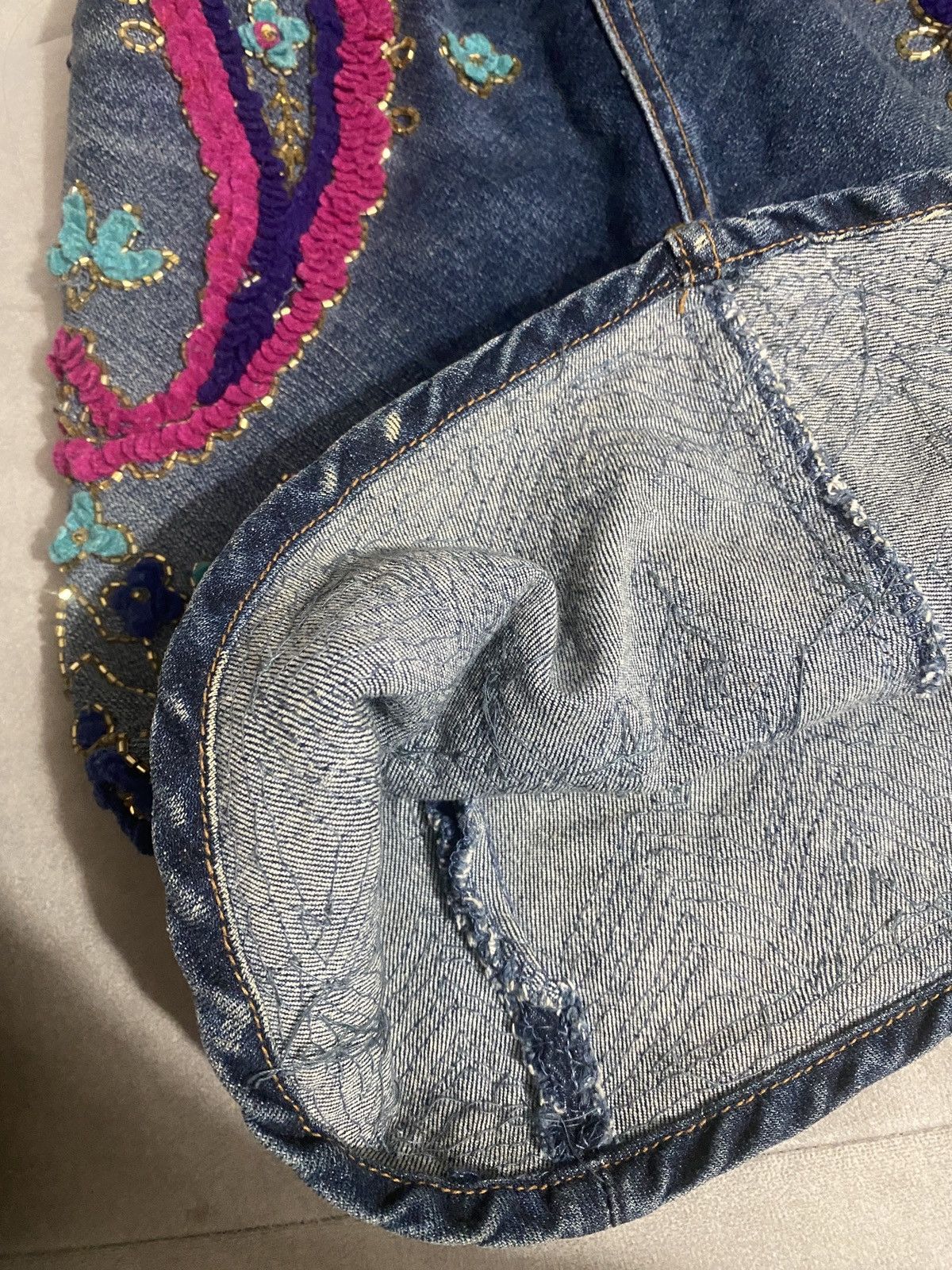 Dolce & Gabbana Dolce&gabbana Luxury rare denim skirt with flowers Size 27" / US 4 / IT 40 - 12 Thumbnail
