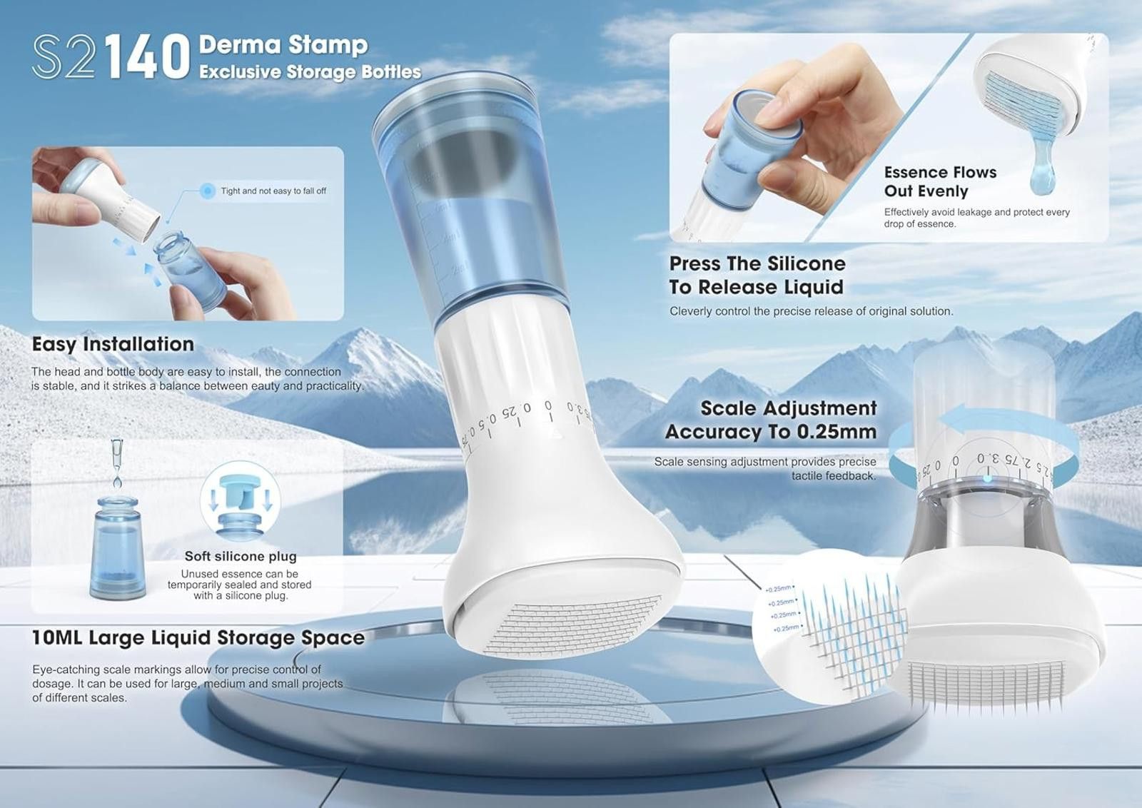 Designer Adjustable Microneedling Roller: Microneedling Skincare Tool Size ONE SIZE - 4 Thumbnail