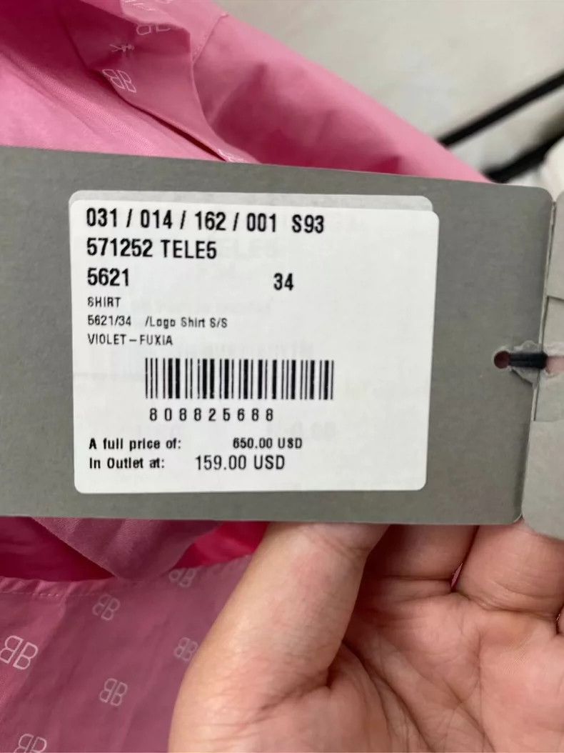 Balenciaga Balenciaga size 34 Pink Short Sleeve Shirt with Full Print Size S / US 4 / IT 40 - 5 Thumbnail