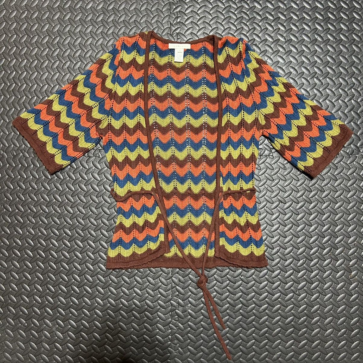 Designer × Other Design History Cardigan Knit Sweater Crochet Belted Small Size S / US 4 / IT 40 - 1 Thumbnail
