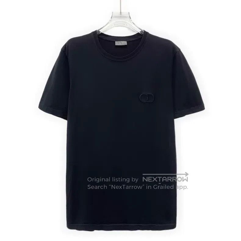 Dior Dior Black CD letter embroidery cotton round-neck short-sl Size US L / EU 52-54 / 3 - 1 Thumbnail