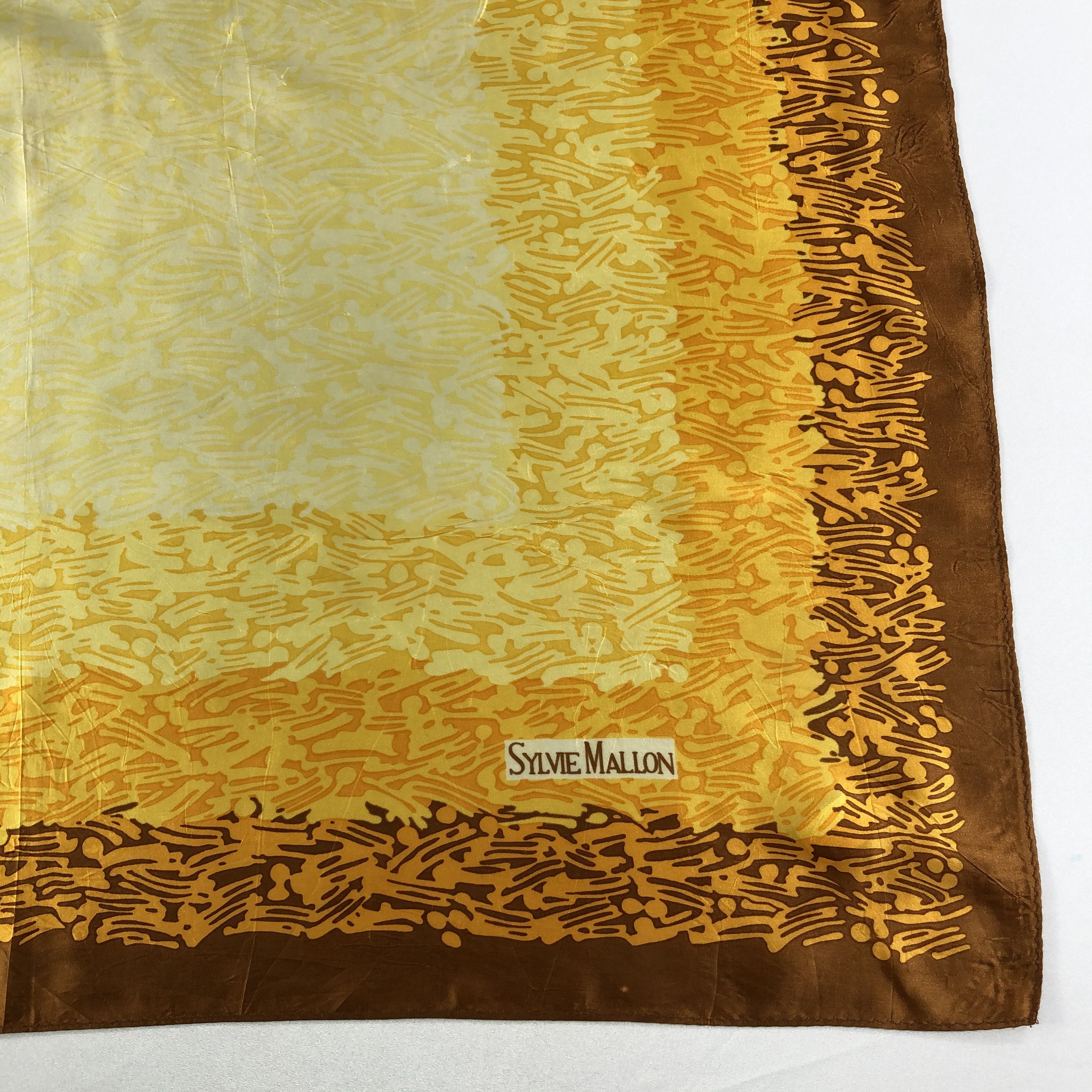 Vintage Vintage Sylvie Mallon Silk Scarf Size ONE SIZE - 4 Thumbnail