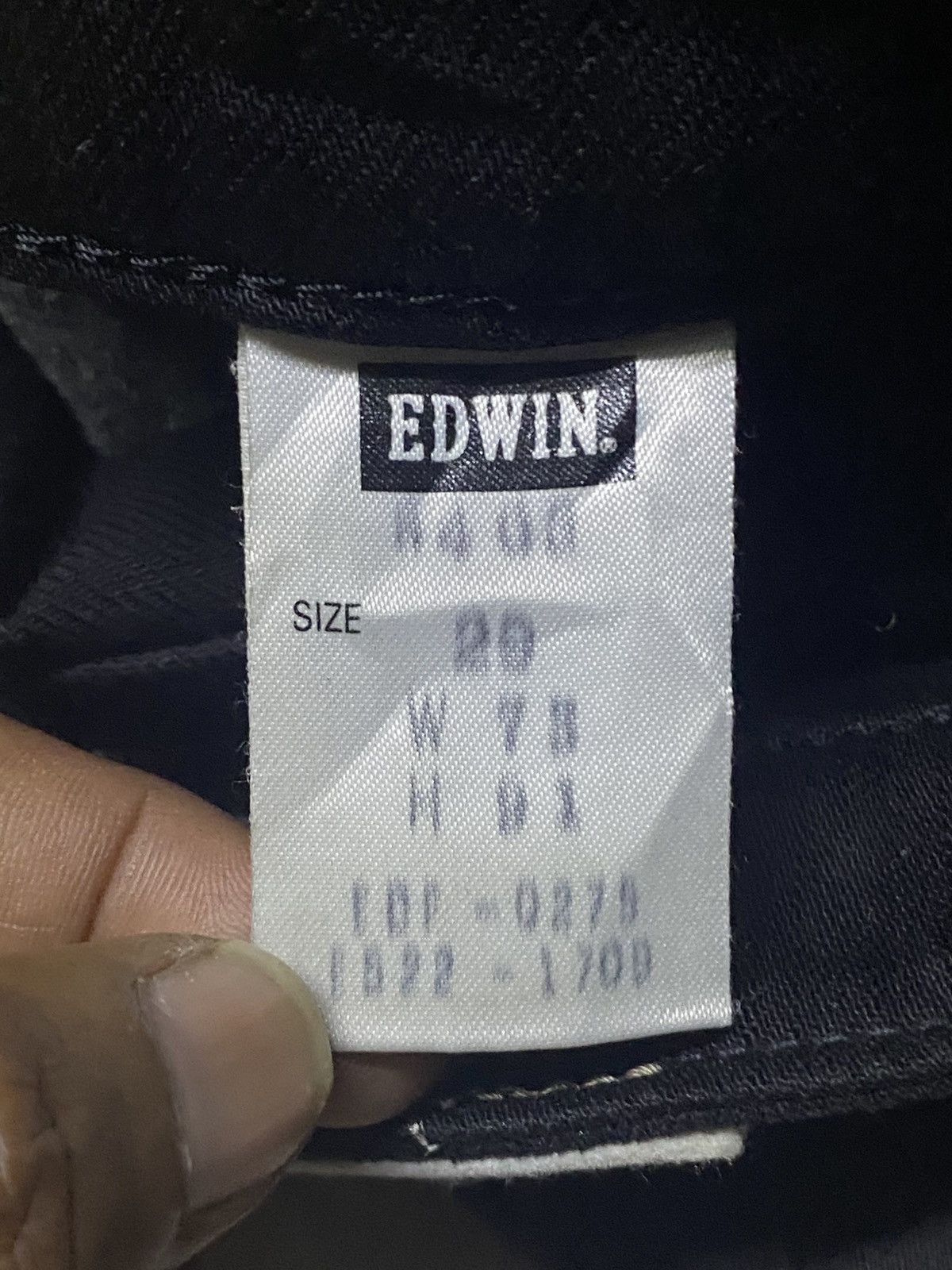 Edwin Vintage Japanese Edwin Black Denim Distressed Loose Jeans Size US 29 - 16 Thumbnail