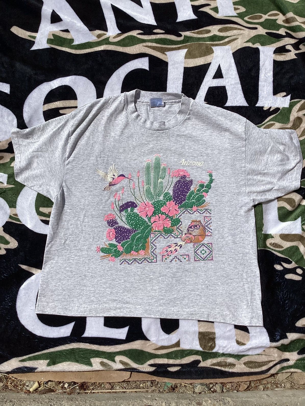 Other × Vintage Vtg 90s Arizona Southwestern glitter graphic kids L shirt Size US S / EU 44-46 / 1 - 1 Thumbnail
