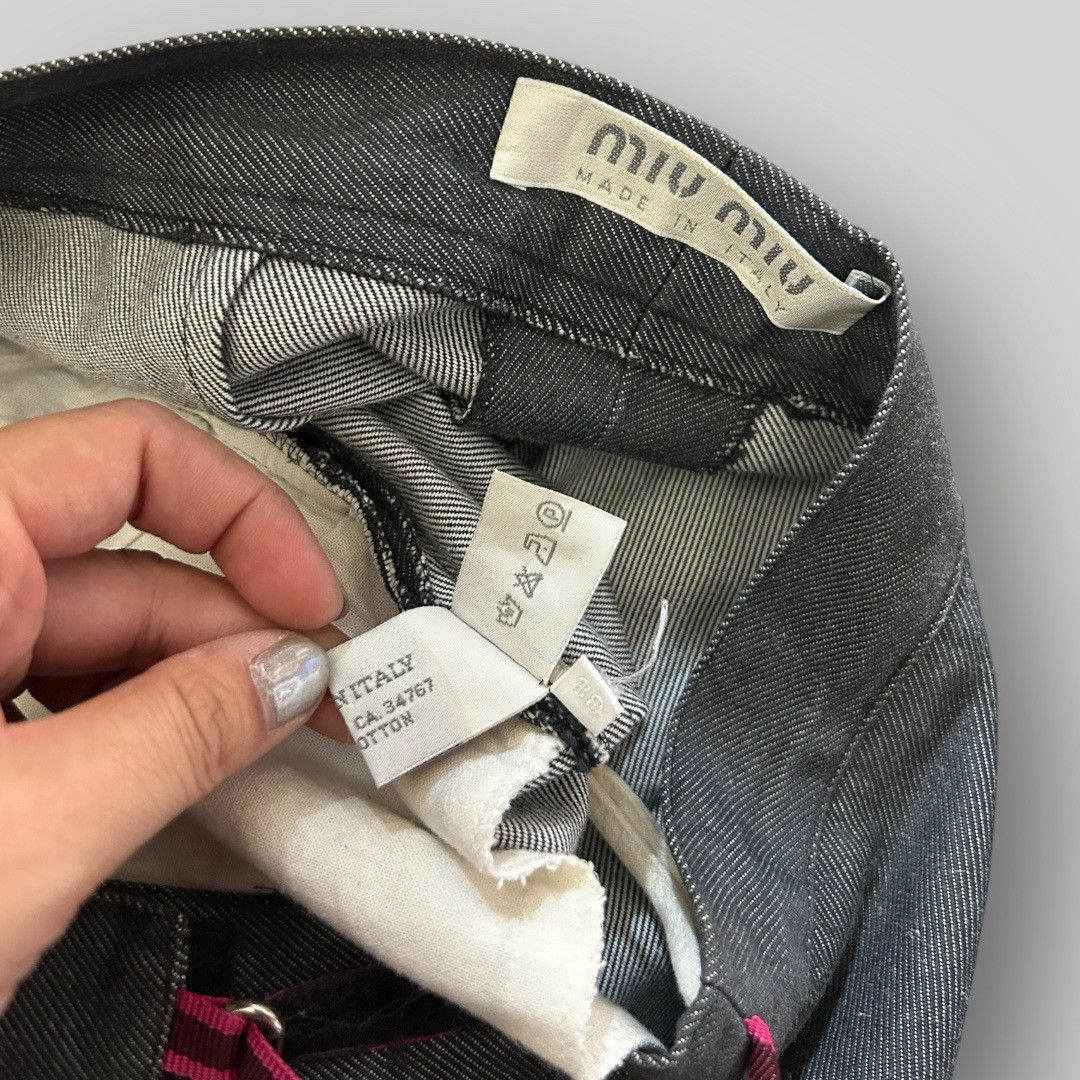 Miu Miu Miu Miu Early 2000s Cotton Tailored Slim Flare Size 26" / US 2 / IT 38 - 4 Thumbnail