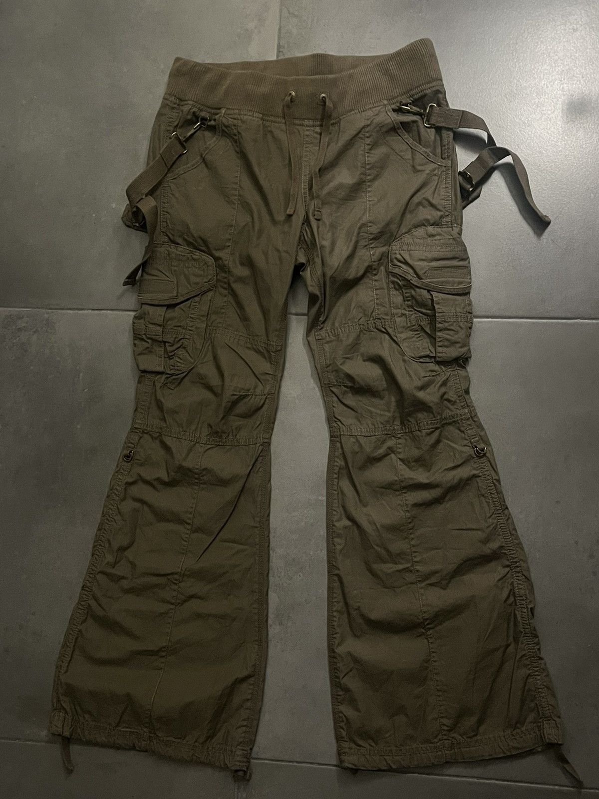 Goa Suspender Cargo Pants Parachute With Suspender Flare Cargo Pants