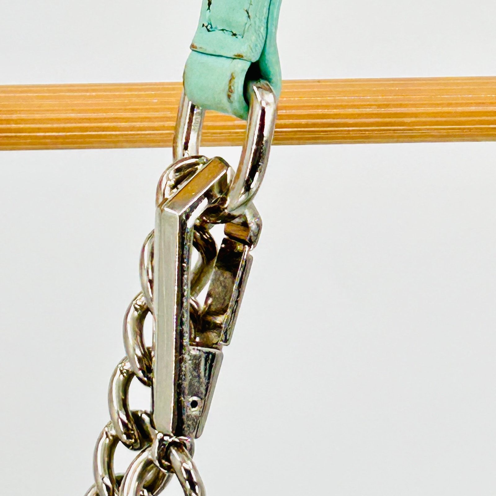 Rebecca Minkoff Vintage Y2K Mint Green Leather Silver Chain Shoulder Bag Size ONE SIZE - 3 Thumbnail