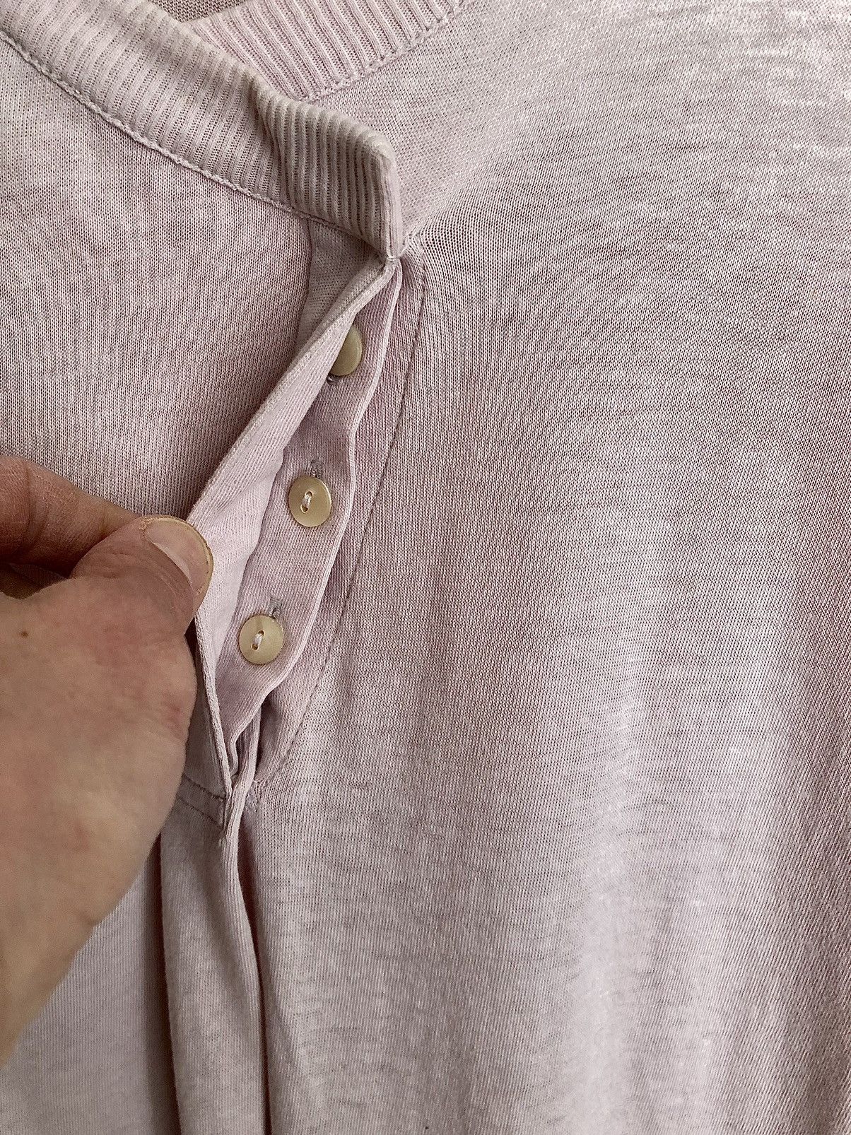 Dries Van Noten Dries Van Noten Vintage Pink Hidden Button Henley Size US S / EU 44-46 / 1 - 11 Thumbnail
