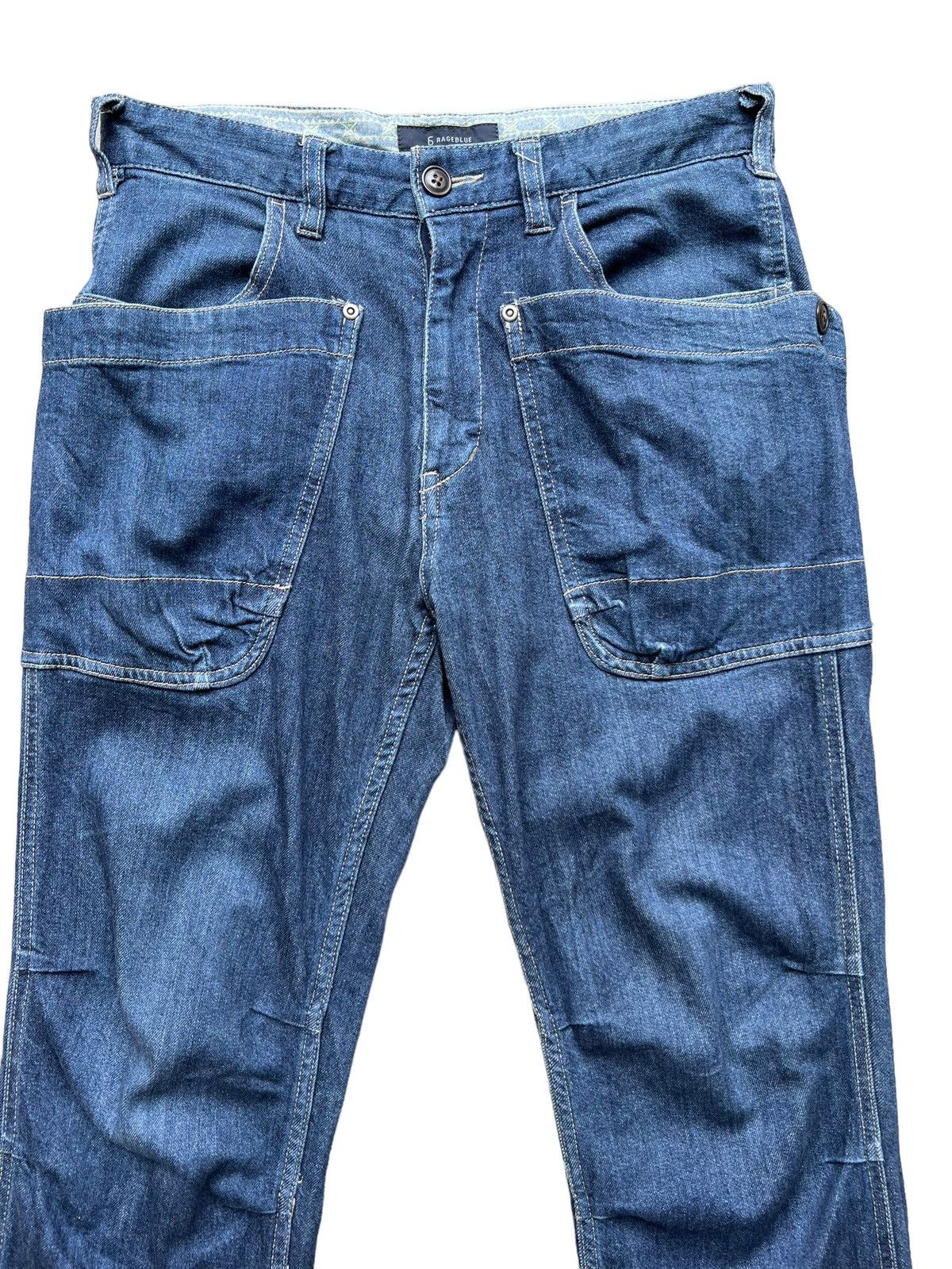 Japanese Brand Rage Blue Japan Multipocket Straight Cut Pants 30x31 Size US 30 / EU 46 - 5 Thumbnail