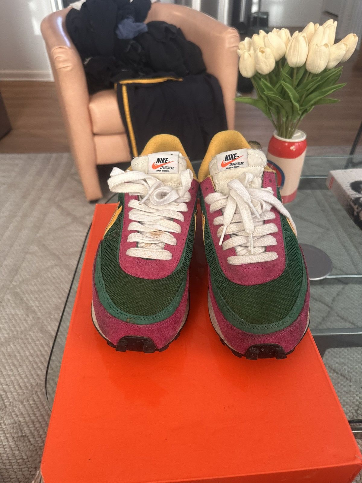 Nike 2019 sacai x Nike LDWaffle 'Pine Green' Size 10 Size US 10 / EU 43 - 2 Thumbnail