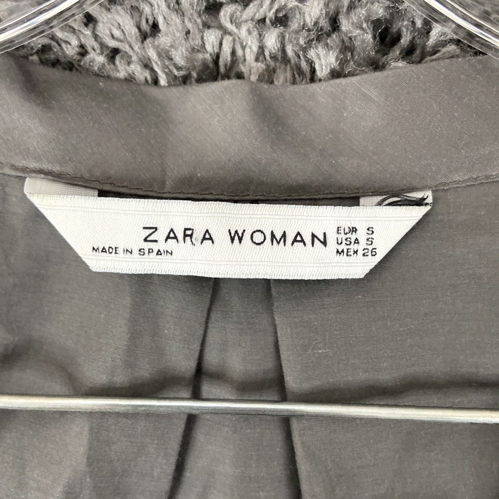 Zara Zara Womens Blouse Gray Short Sleeves Pleated S Small Size S / US 4 / IT 40 - 5 Thumbnail