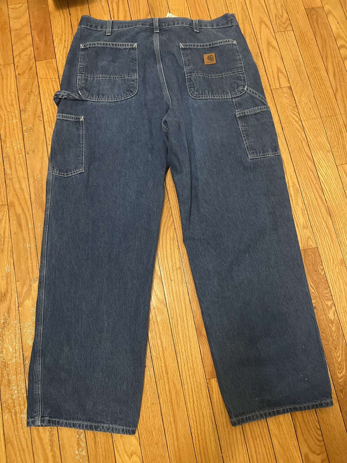 Vintage Carharrt blue carpenter jeans | Grailed