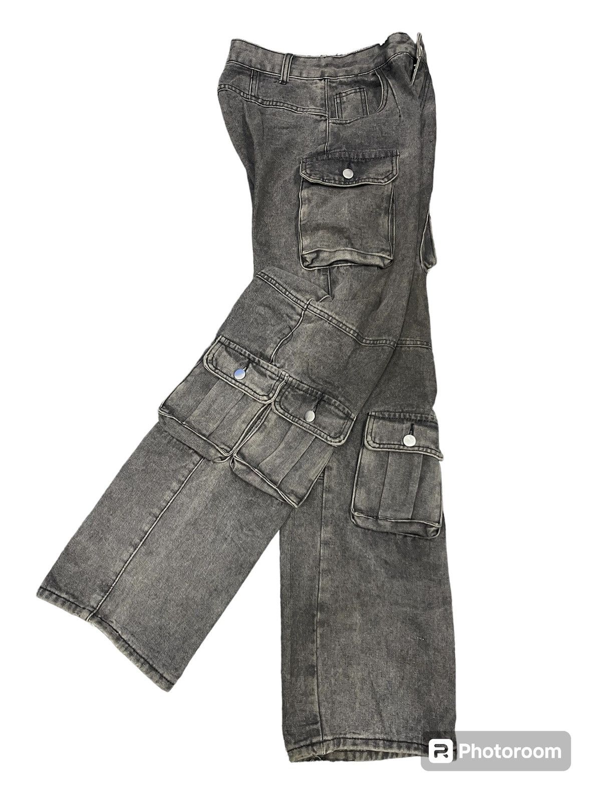 Japanese Brand 2000s BALENCIAGA INSPIRED MULTIPOCKET JEANS BAGGY Size 26" / US 2 / IT 38 - 1 Thumbnail
