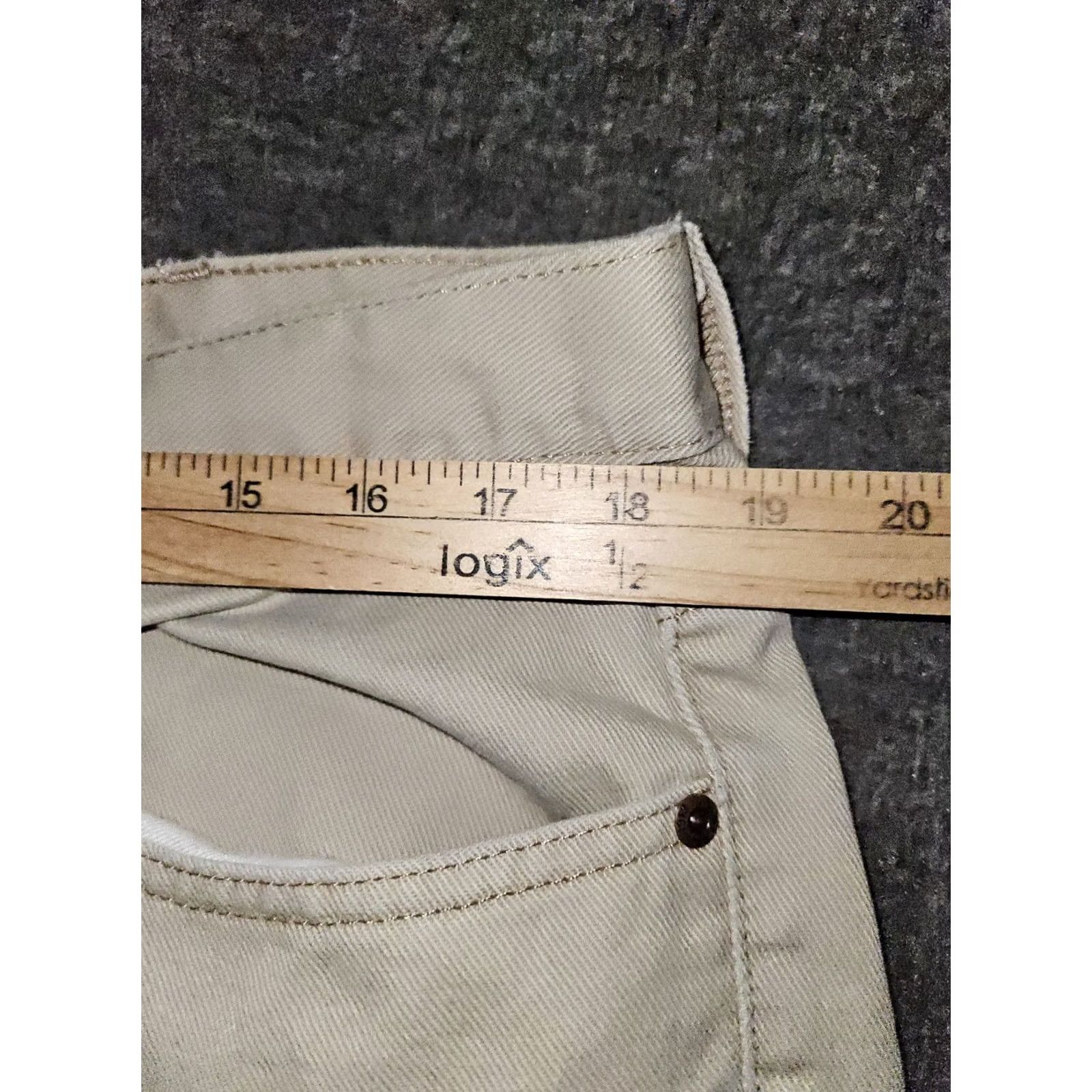 Vintage VINTAGE L.L. BEAN Jeans Straight Men's 38x32 Denim Cotton Cream Distressed Outdoor Casual Logo 90s Mens Size US 38 / EU 54 - 3 Thumbnail