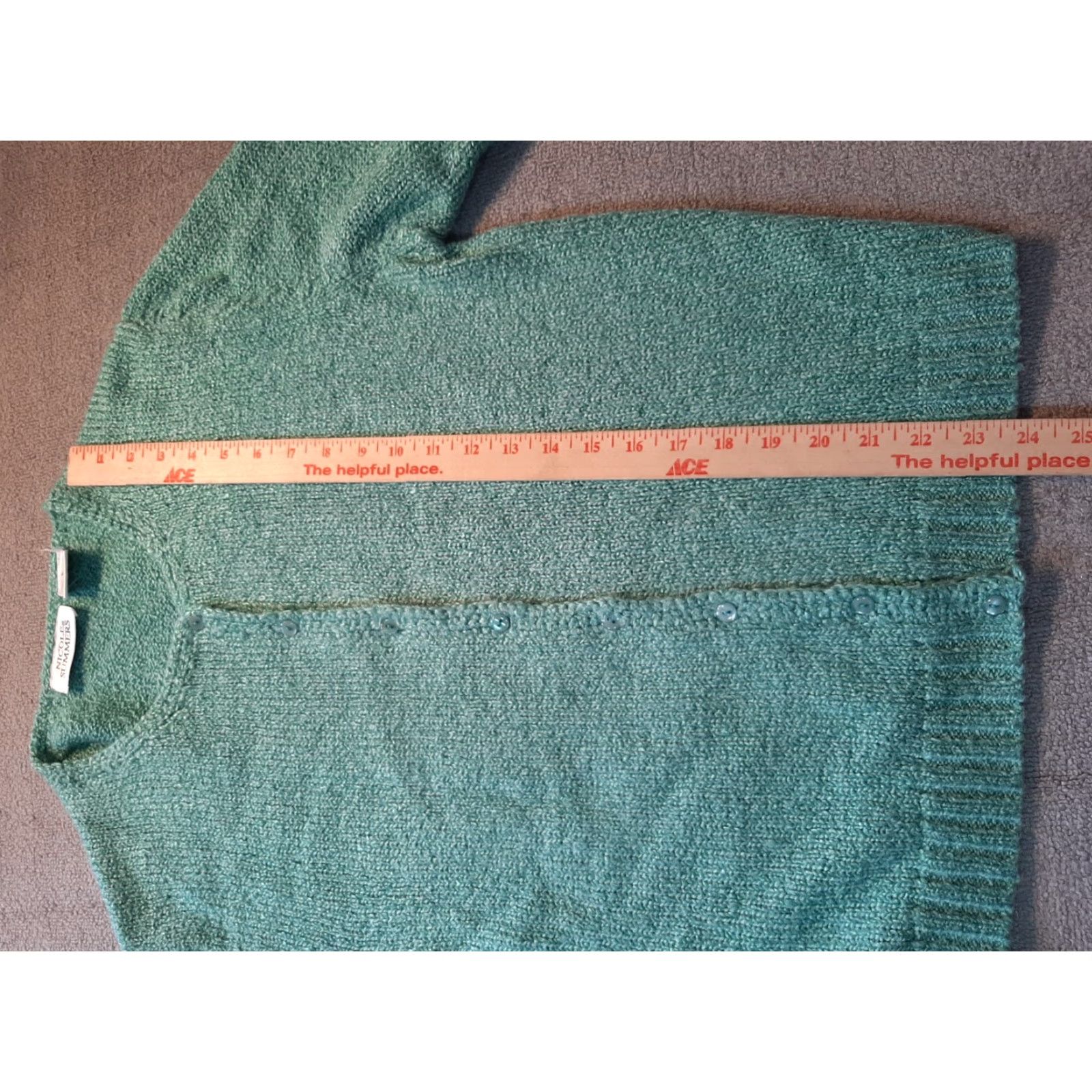 Vintage Nicole Summers Women's Sweater Long Sleeve Knit Blue Acrylic Button Up L Regular Mens? Wait. Size L / US 10 / IT 46 - 2 Thumbnail