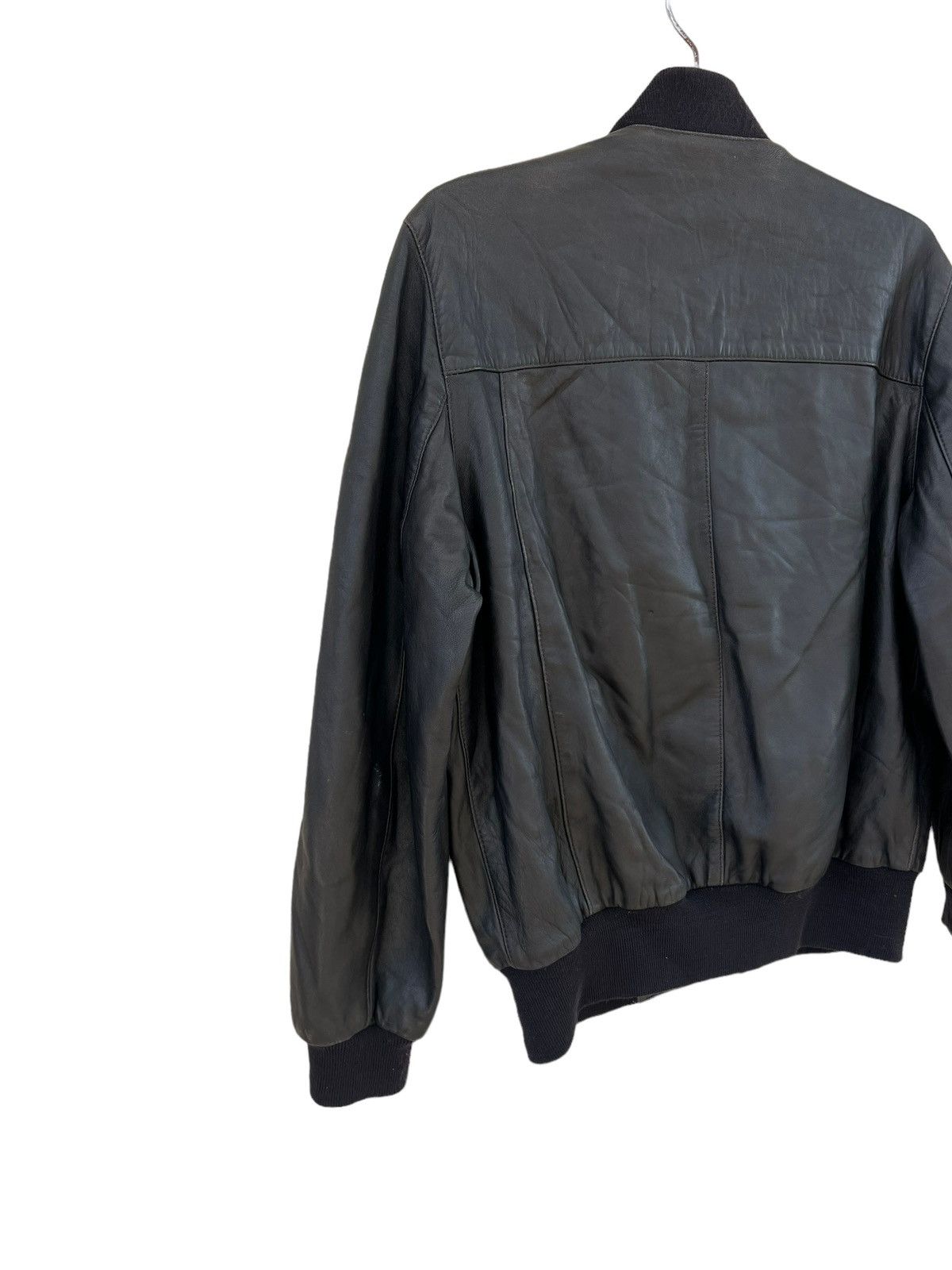 Burberry Vintage Burberrys’ England Black Leather Bomber Jacket Size US L / EU 52-54 / 3 - 18 Thumbnail
