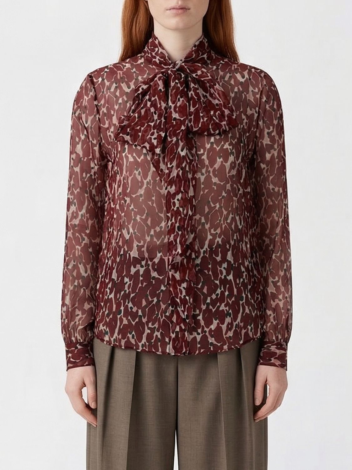 Saint Laurent Paris Saint Laurent Shirt Woman Red Size XS / US 0-2 / IT 36-38 - 1 Thumbnail