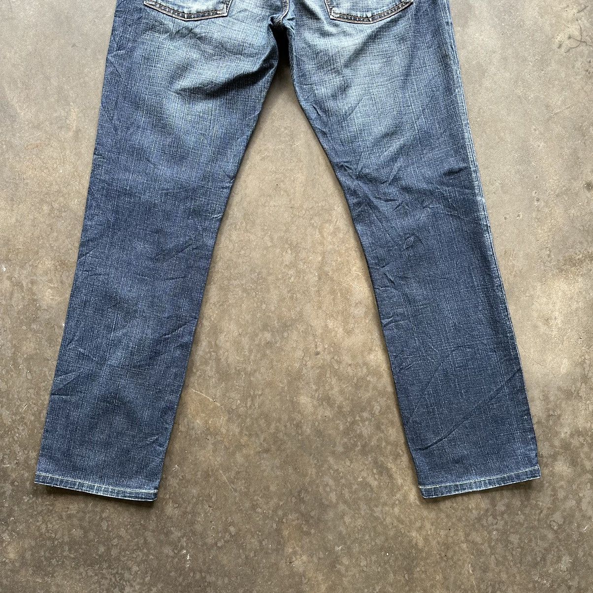 Edwin × Jean × Vintage Vintage Edwin Blue Trip Distressed Faded Denim Jean Pant W30 Size US 30 / EU 46 - 10 Thumbnail