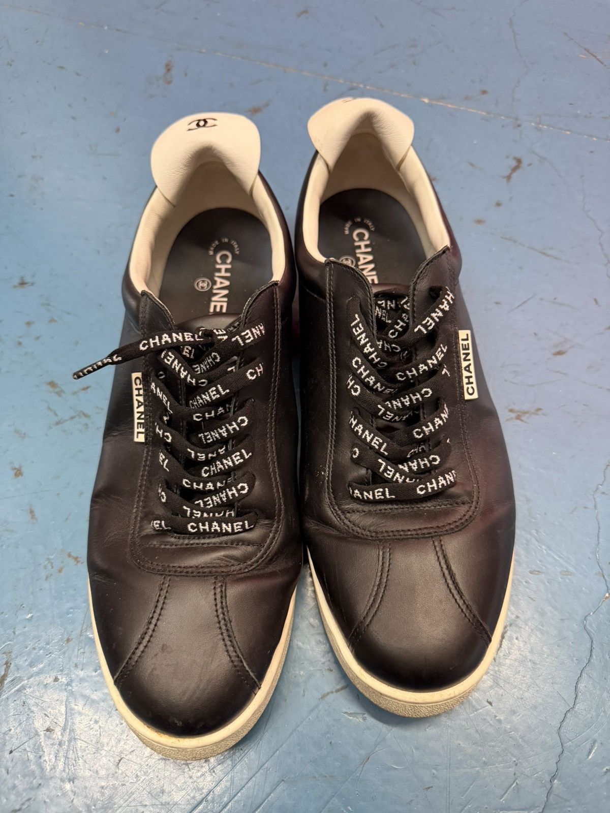 Chanel CHANEL BLACK SNEAKERS Size US 13 / EU 46 - 1 Thumbnail