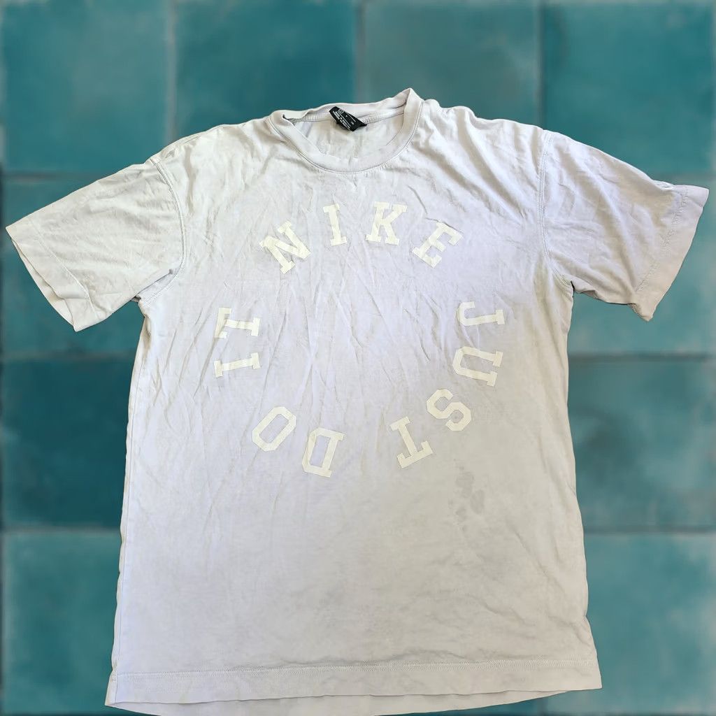 Nike Nike Men Shirt Short Sleeve Just Do It Saying Small Multicolor Cotton Breathing All Seasons S Short Sleeve Crew Neck Stains Size US S / EU 44-46 / 1 - 1 Thumbnail