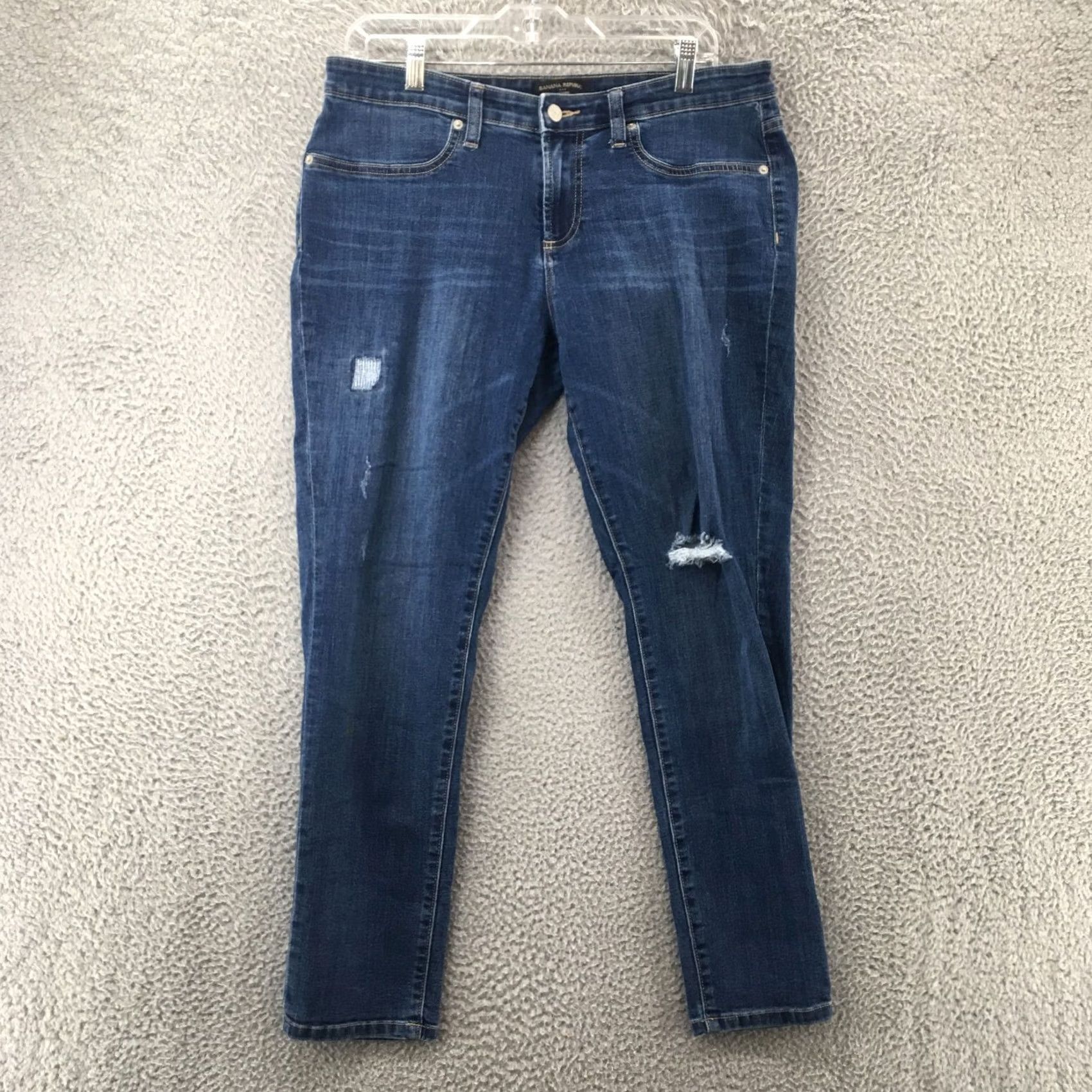 Banana Republic Banana Republic Jeans Jegging Womens 32/14 Blue Denim Distressed Casual Modern Classic Size 24" / US 00 / IT 34 - 2 Thumbnail