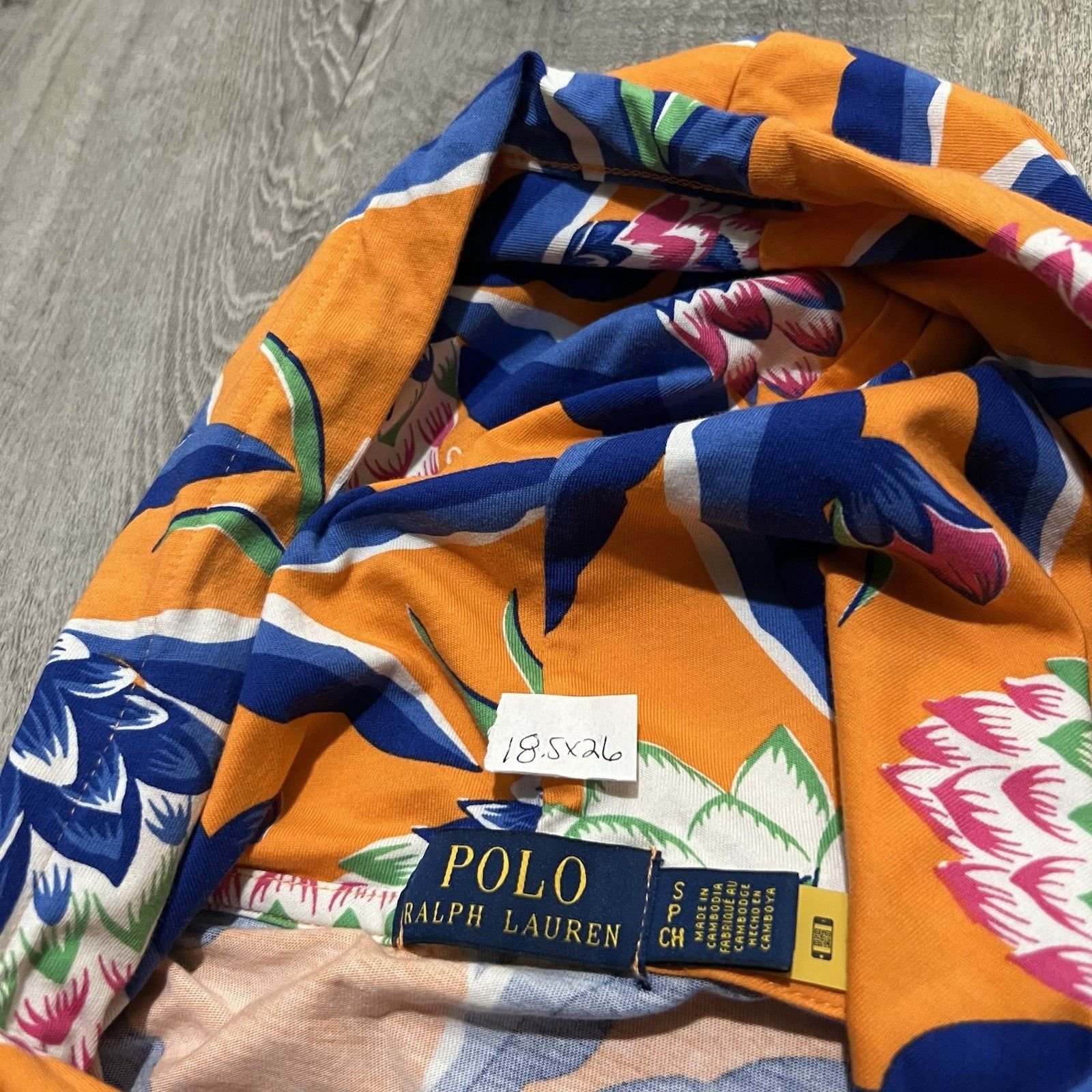 Polo Ralph Lauren Polo Ralph Lauren Orange Floral Print Lightweight Hoodie S Size US S / EU 44-46 / 1 - 4 Thumbnail