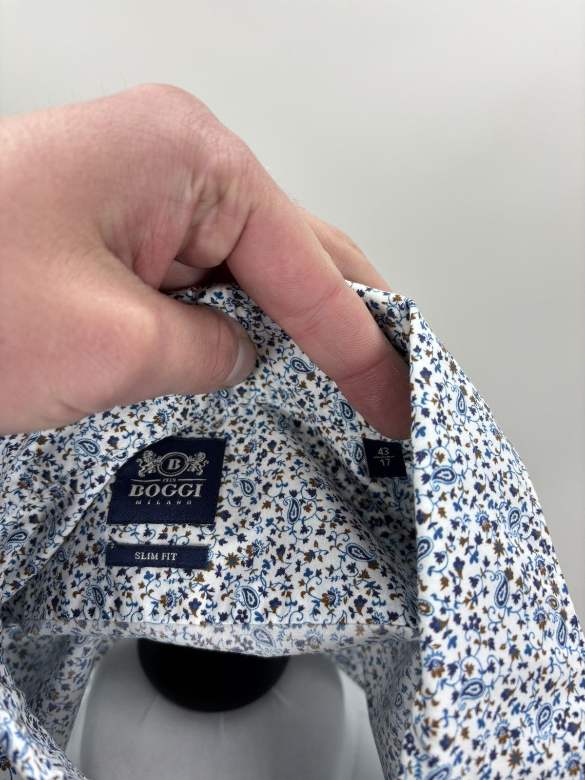 Boggi Mens shirt Boggi Size 43/17 Color Multicolor Size US M / EU 48-50 / 2 - 11 Thumbnail