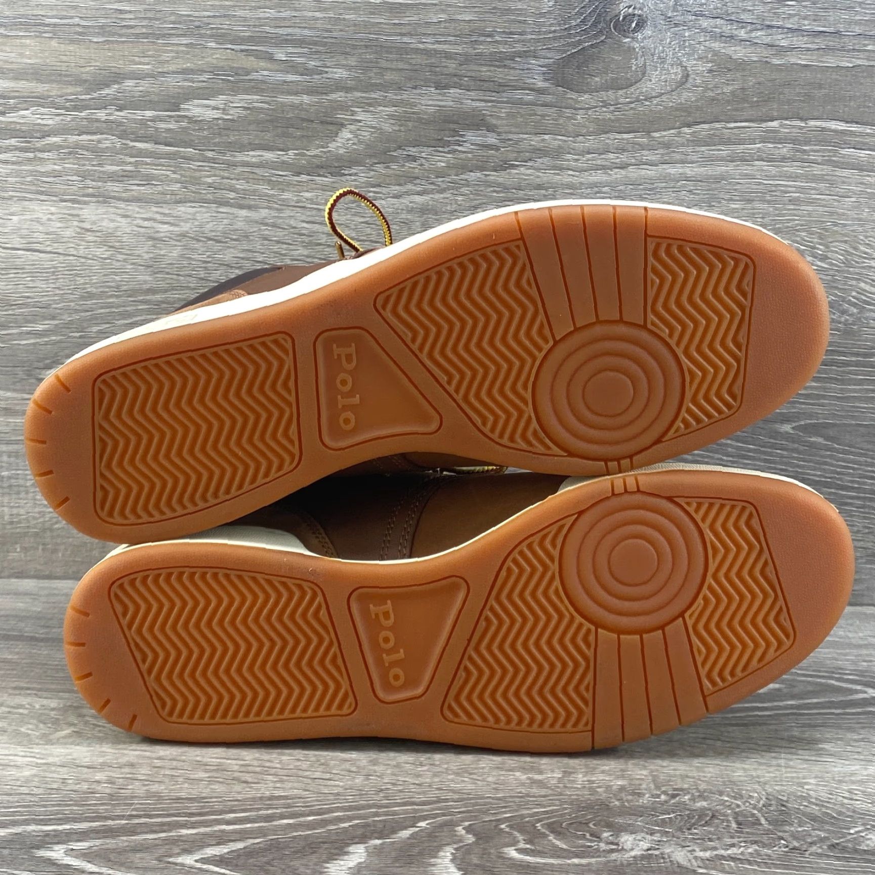 Polo Ralph Lauren Polo Ralph Lauren Mens Boot Ankle 12 Brown Leather Nubuck Canvas Sneaker Lace Up Size US L / EU 52-54 / 3 - 7 Thumbnail