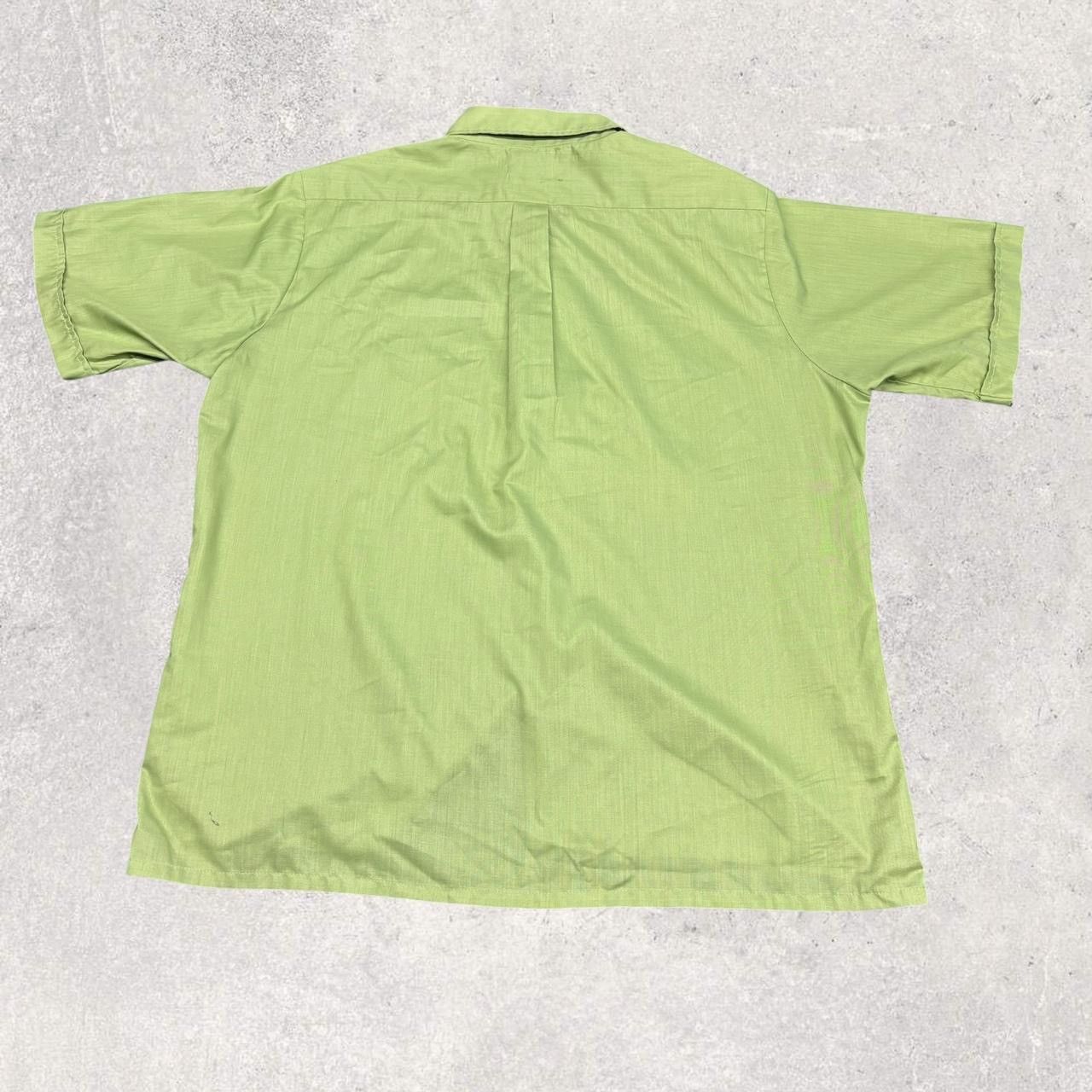 Vintage 1970s Vintage Green Button Up Shirt Size US L / EU 52-54 / 3 - 3 Thumbnail
