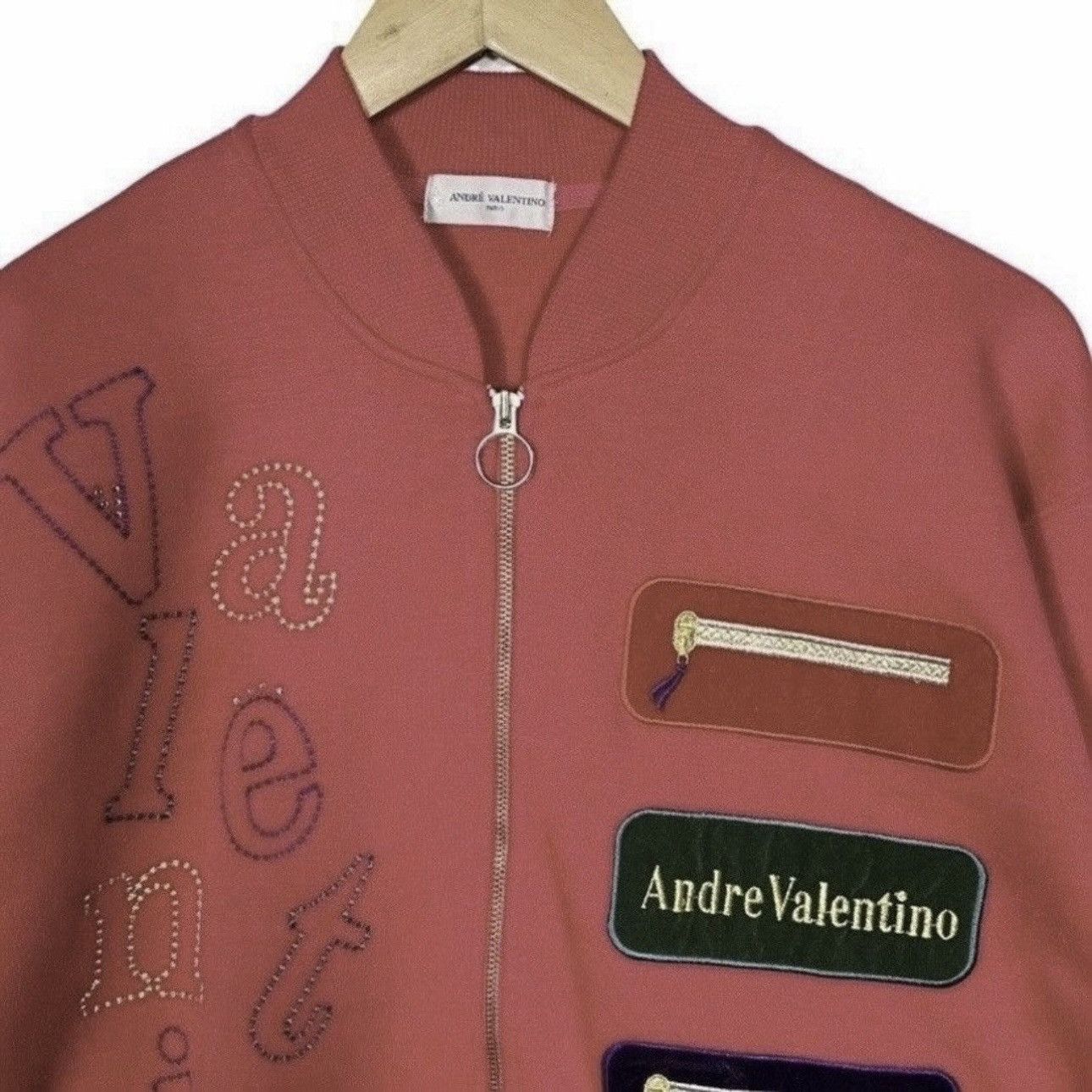 Valentino andre valentino sweater big logo full zipper Size US M / EU 48-50 / 2 - 2 Thumbnail
