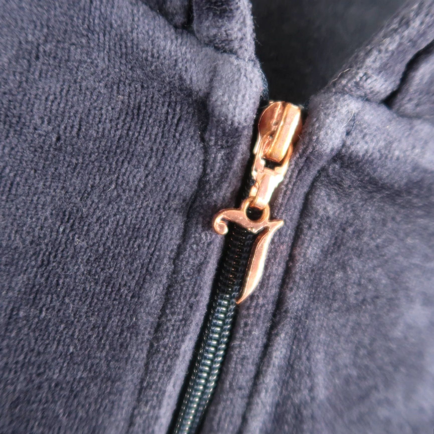 Juicy Couture Juicy Couture Hoodie Womens L Blue Velour Zip Up Logo Embellish Size L / US 10 / IT 46 - 5 Thumbnail
