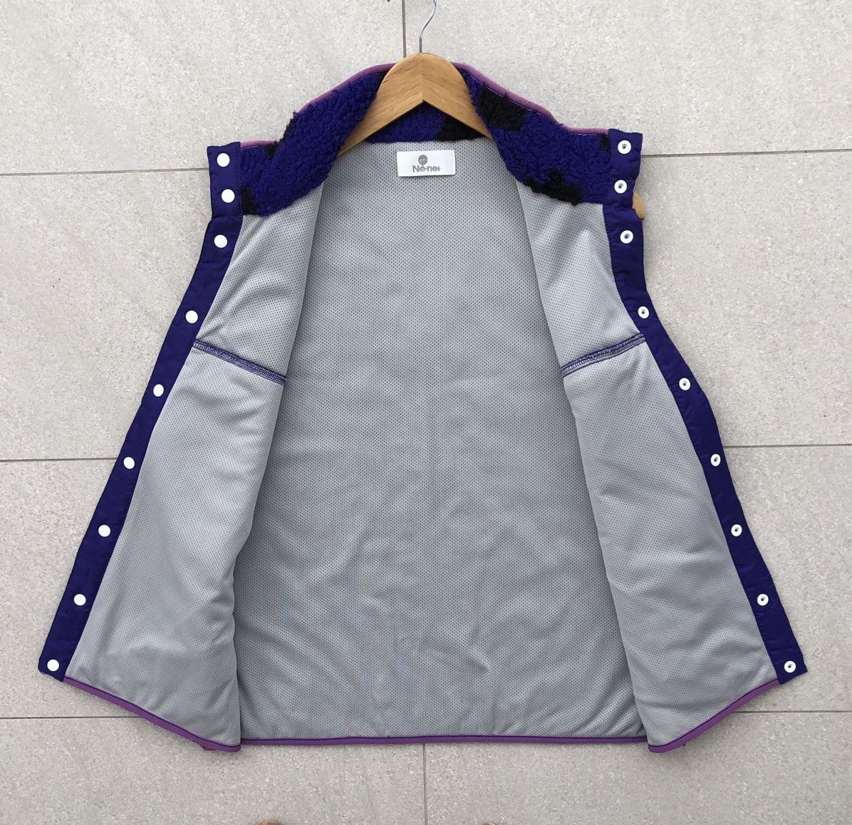 Issey Miyake SS03 Ne-Net Purple Polkadot Fleece Vest Jacket Size US M / EU 48-50 / 2 - 12 Thumbnail