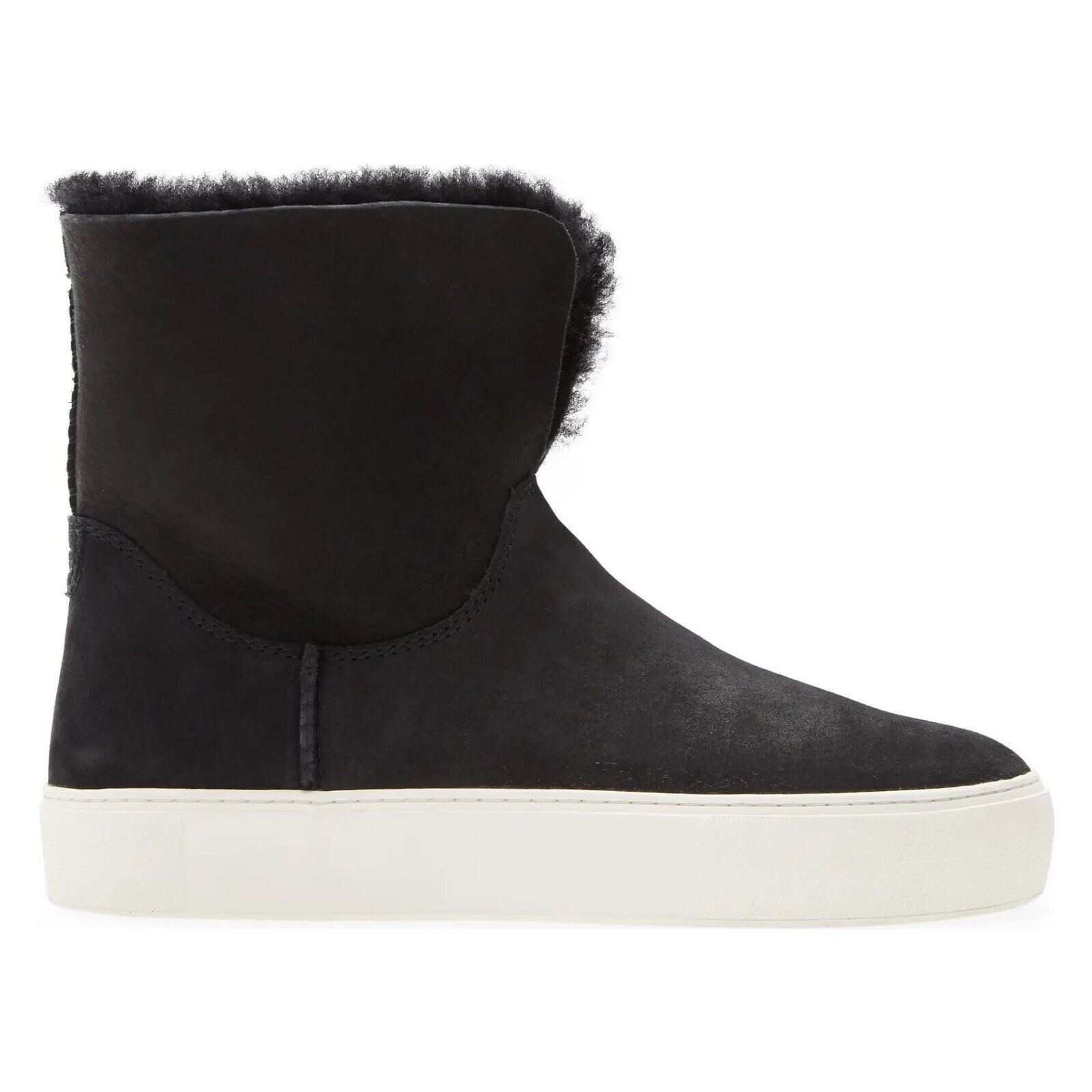Ugg UGG Women Black Suede Lamb Fur Pull-On Ankle Booties Size 5 Size US 5 / IT 35 - 5 Thumbnail