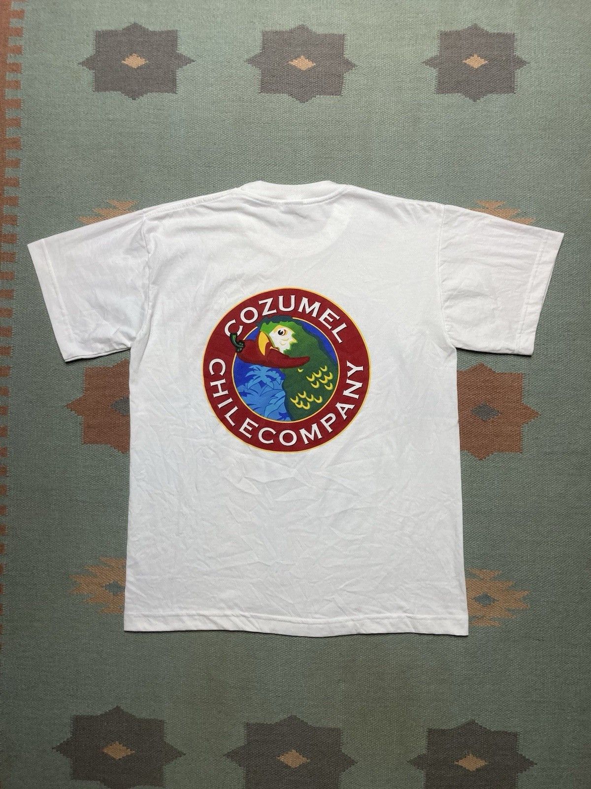 Vintage 90s t shirt Cozumel Chile Company pepper parrot Mexico large Size US L / EU 52-54 / 3 - 1 Thumbnail