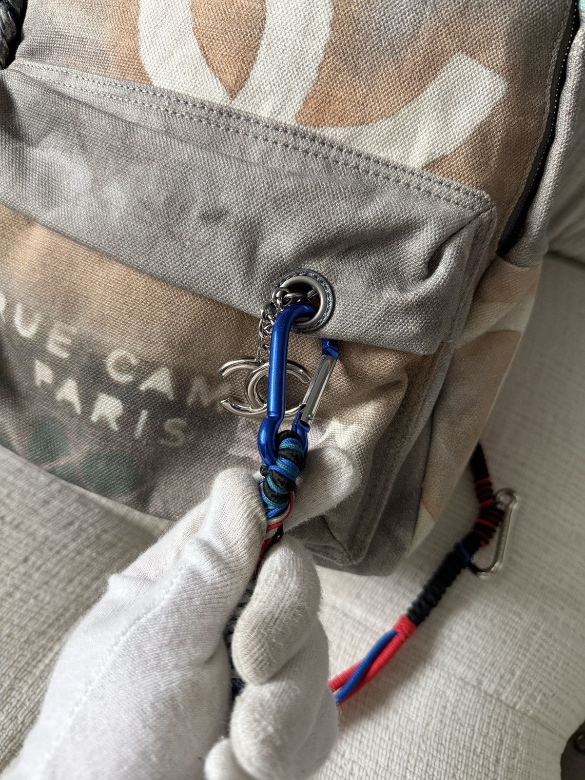 Chanel SS14 Artclass Light Grey Canvas Graffiti Backpack FULL SET Size ONE SIZE - 6 Thumbnail