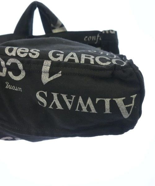 Comme des Garcons Tote Bag all-over pattern wool logo print Black x Silver Size ONE SIZE - 4 Thumbnail