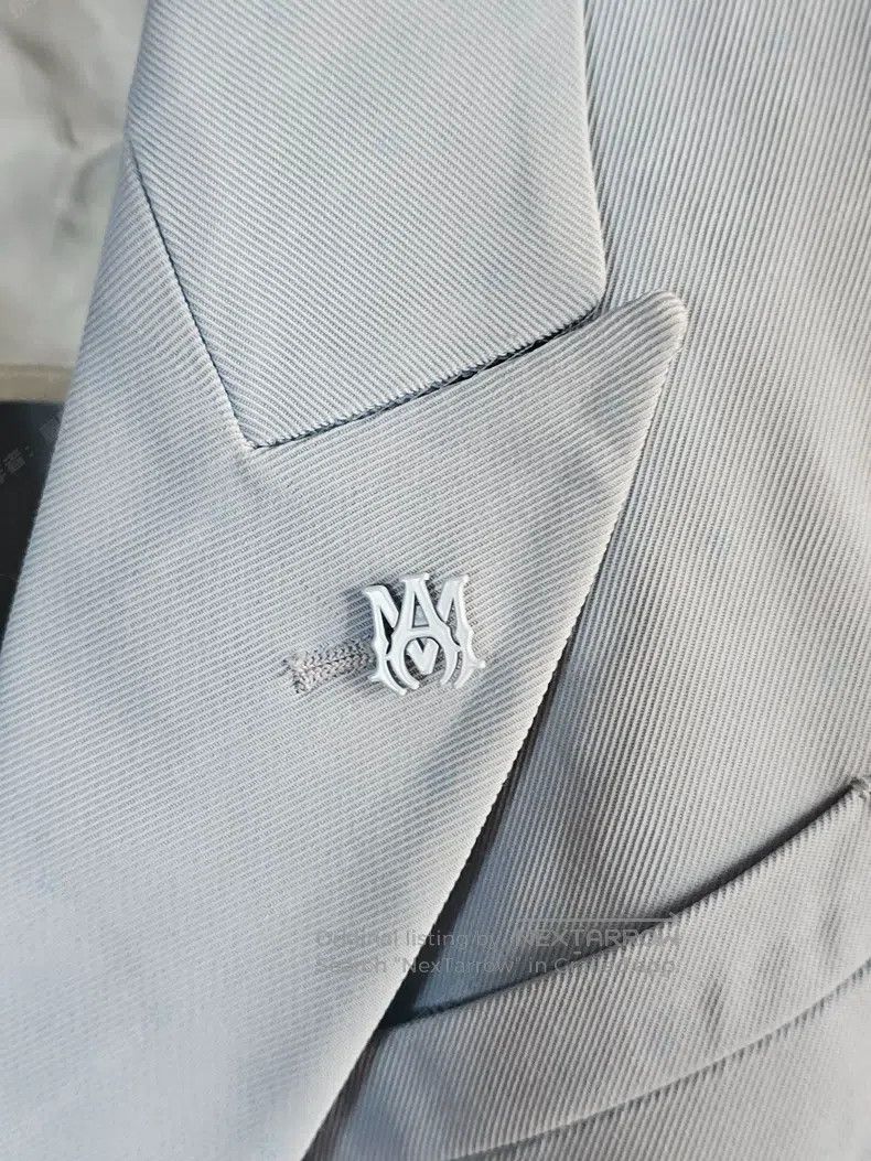 Amiri Amiri Blue double-breasted suit jacket Size US L / EU 52-54 / 3 - 3 Thumbnail