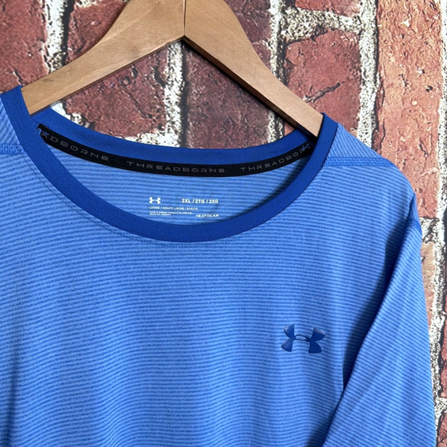Under Armour Under Armour Shirt Mens XL Blue HeatGear Short Sleeve Tee Size US XL / EU 56 / 4 - 2 Thumbnail